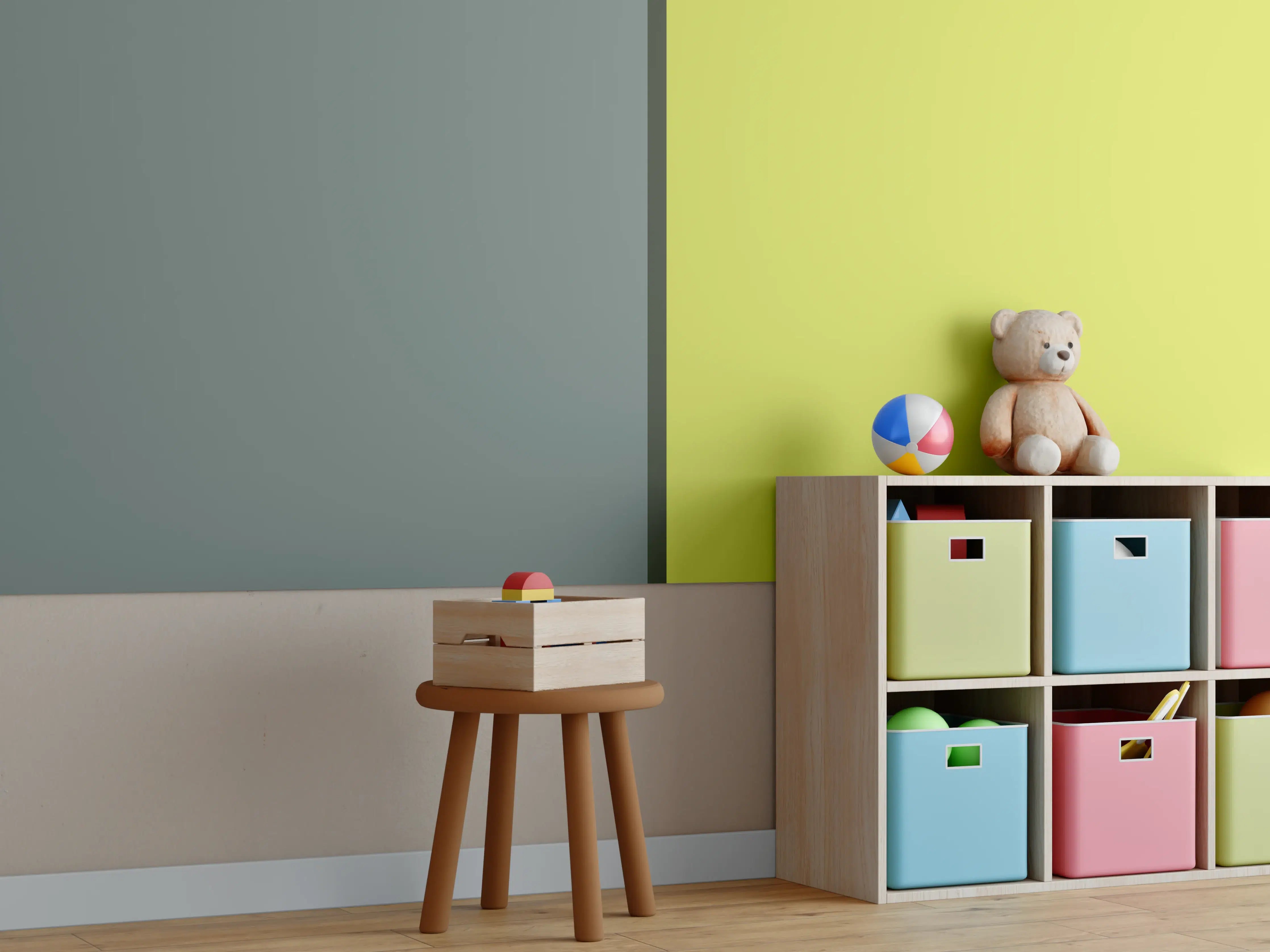 Kinderzimmer Wandgestaltung - The Greens -  Easy Vertical - Matcha