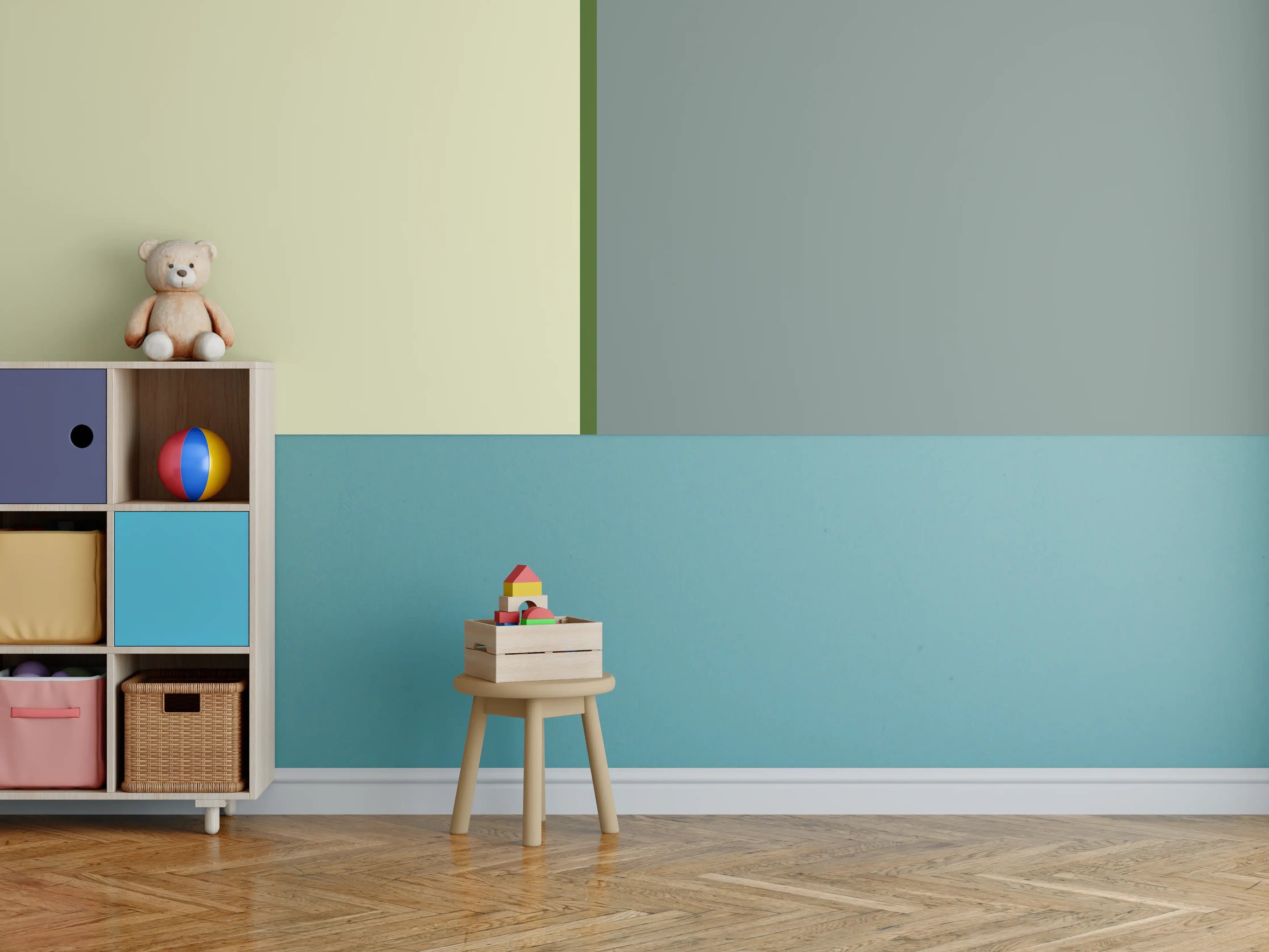 Kinderzimmer Wandgestaltung - The Greens - Easy Vertical - Avocado