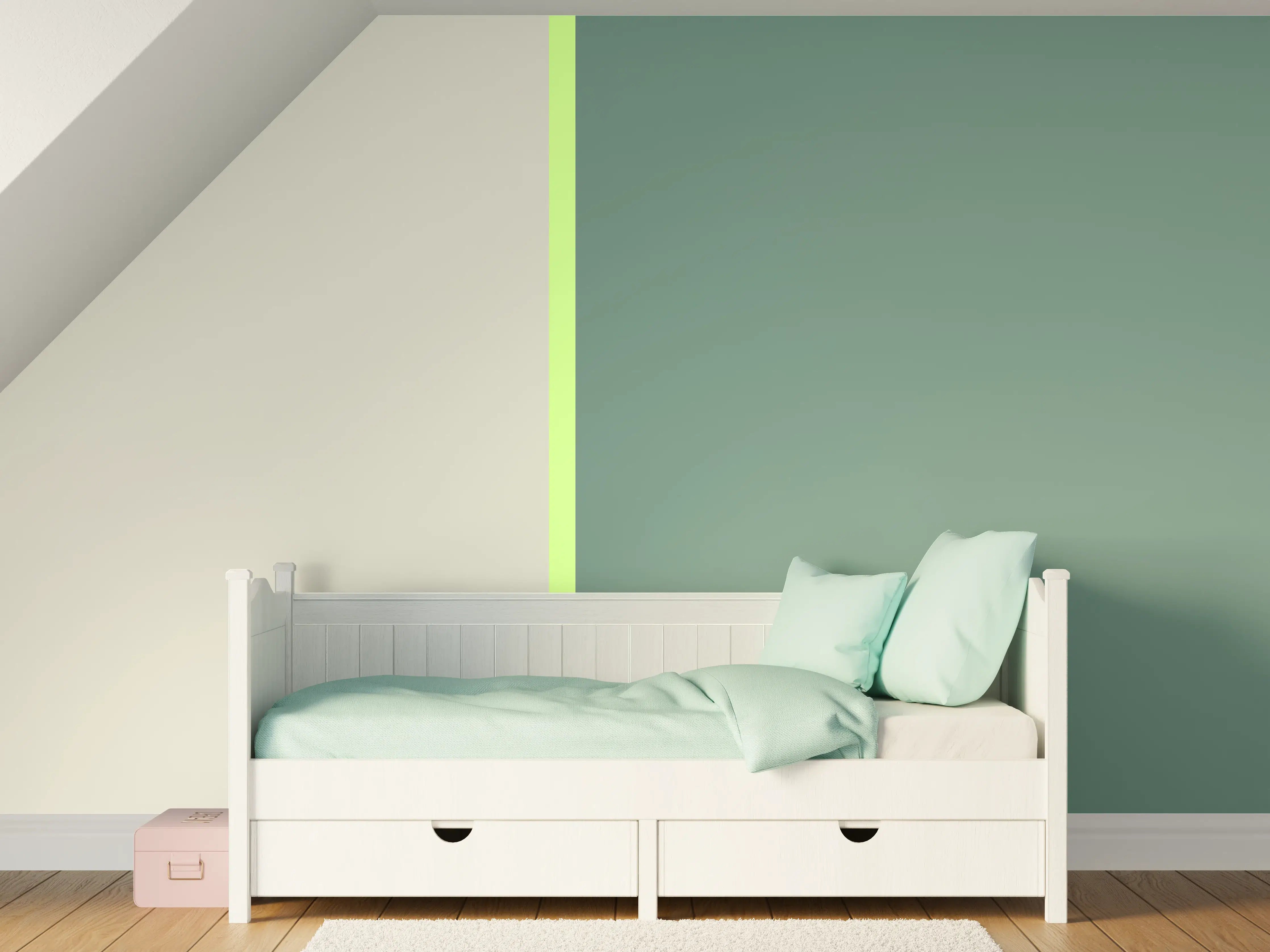 Kinderzimmer Wandgestaltung - The Greens - Easy Vertical - Granny Smith