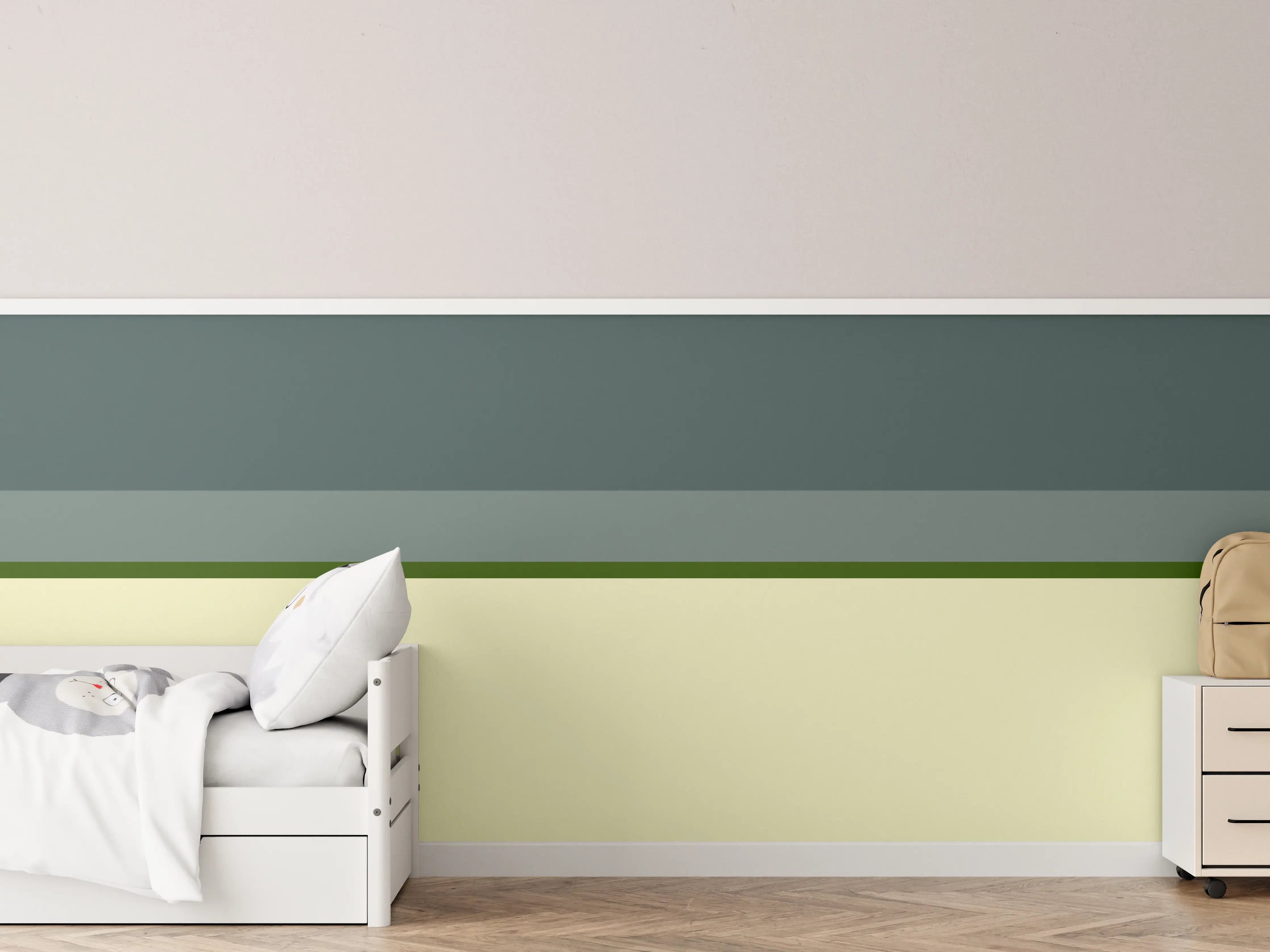 Kinderzimmer Wandgestaltung - The Greens - Horizontal - Avocado
