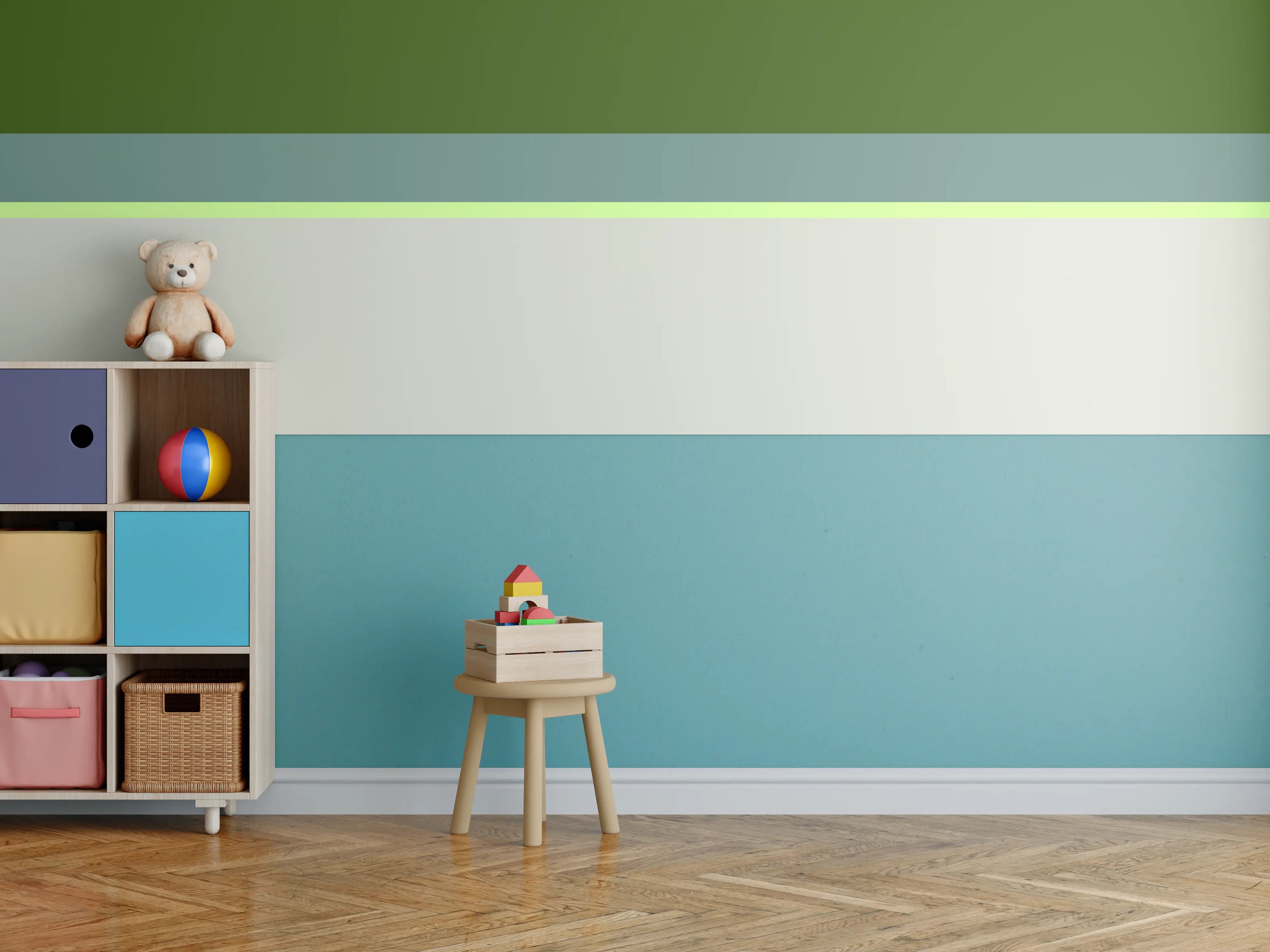 Kinderzimmer Wandgestaltung - The Greens - Horizontal - Granny Smith