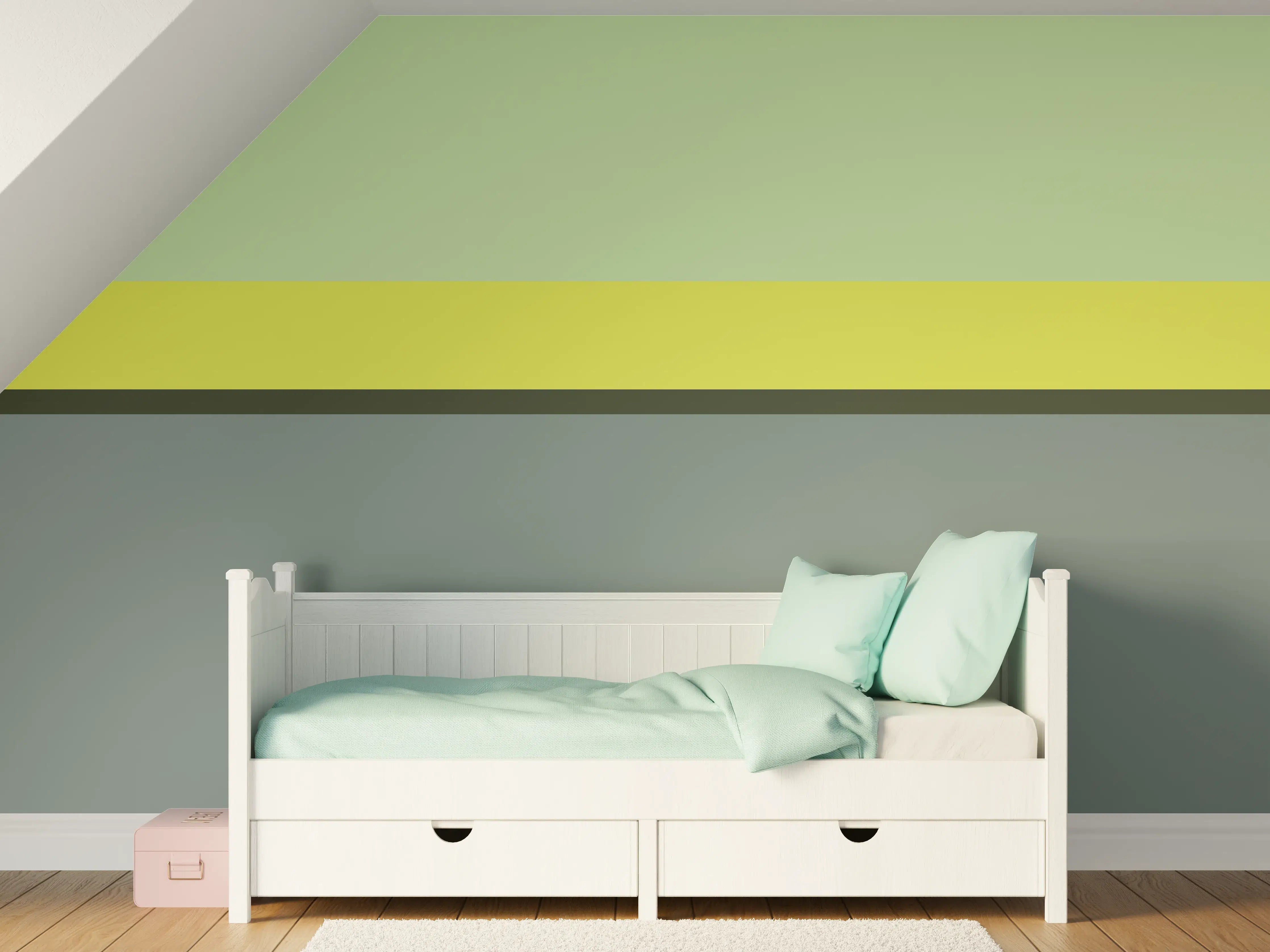 Kinderzimmer Wandgestaltung - The Greens - Horizontal - Matcha