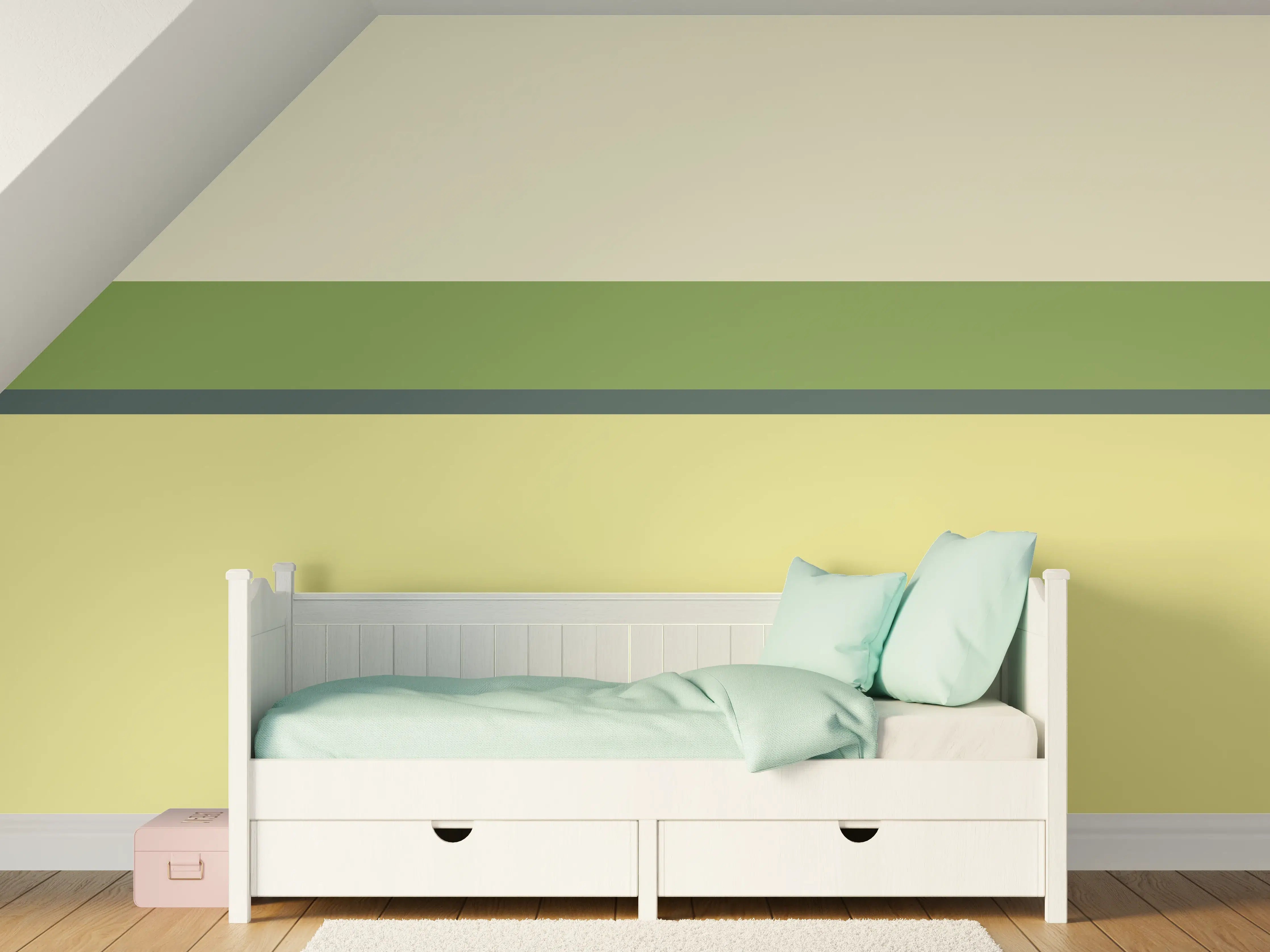 Kinderzimmer Wandgestaltung - The Greens - Horizontal - Pistachio