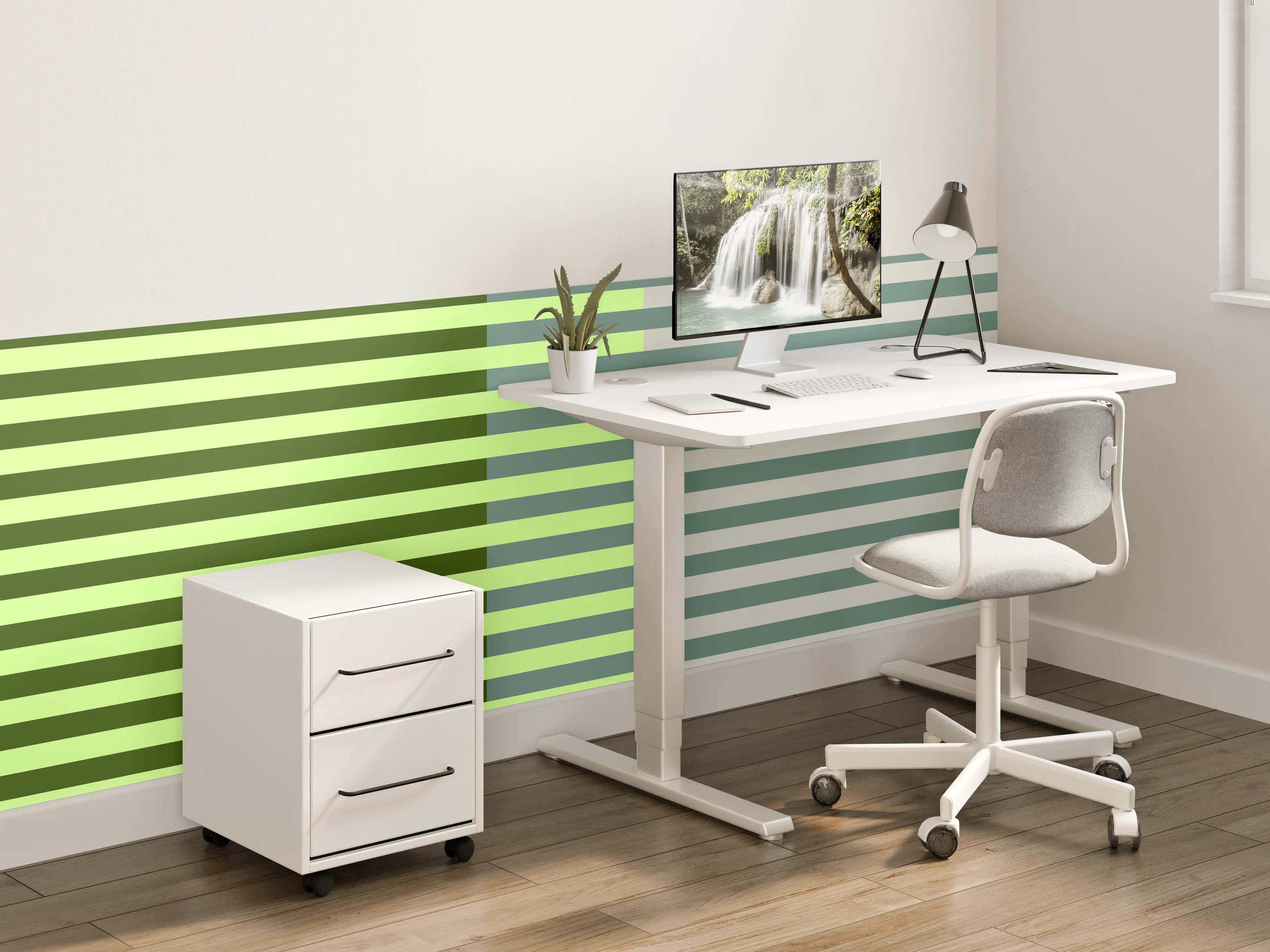 Kinderzimmer Wandgestaltung - The Greens - Multy Stripes - Granny Smith
