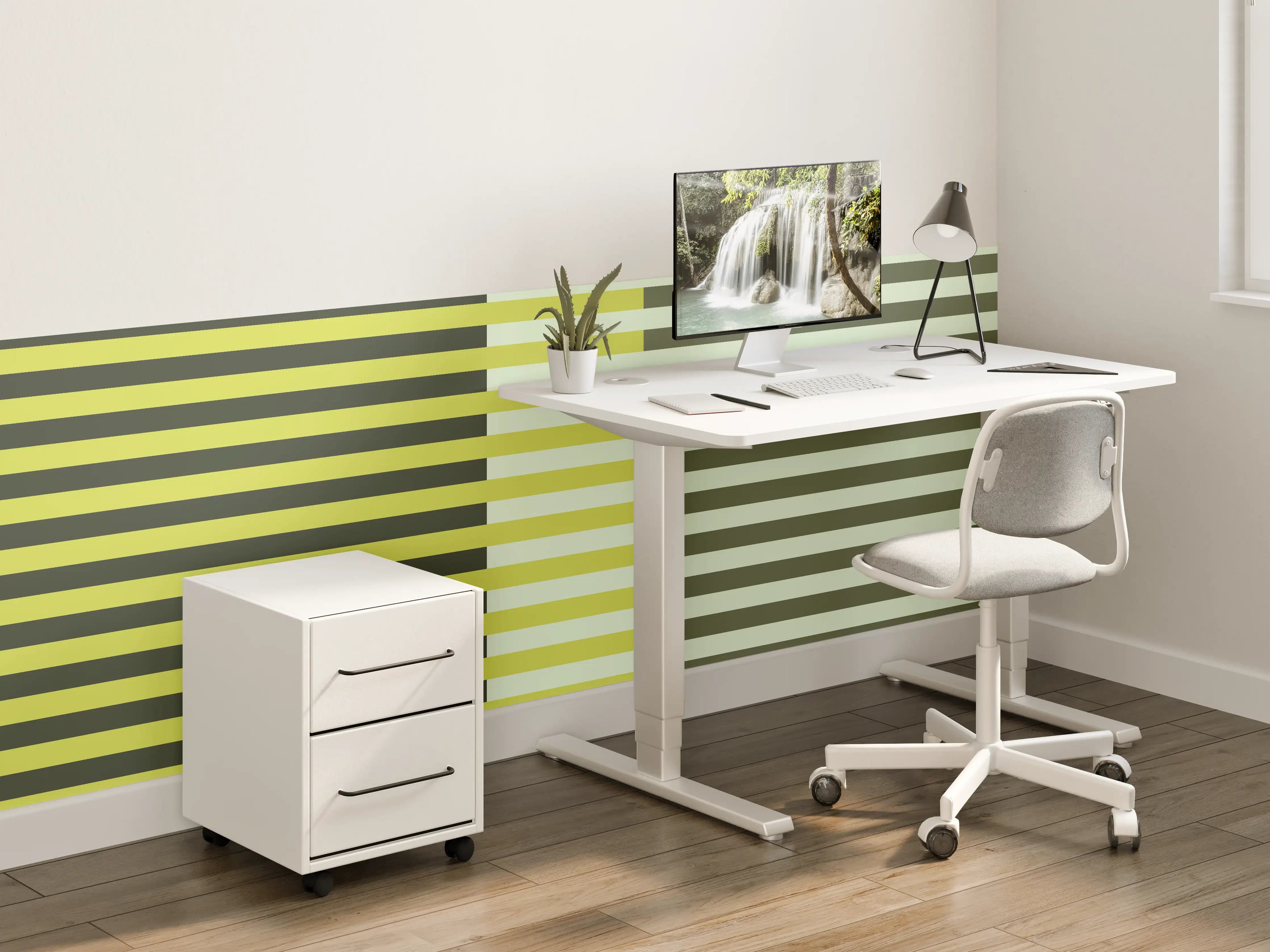 Kinderzimmer Wandgestaltung - The Greens - Multy Stripes - Olive