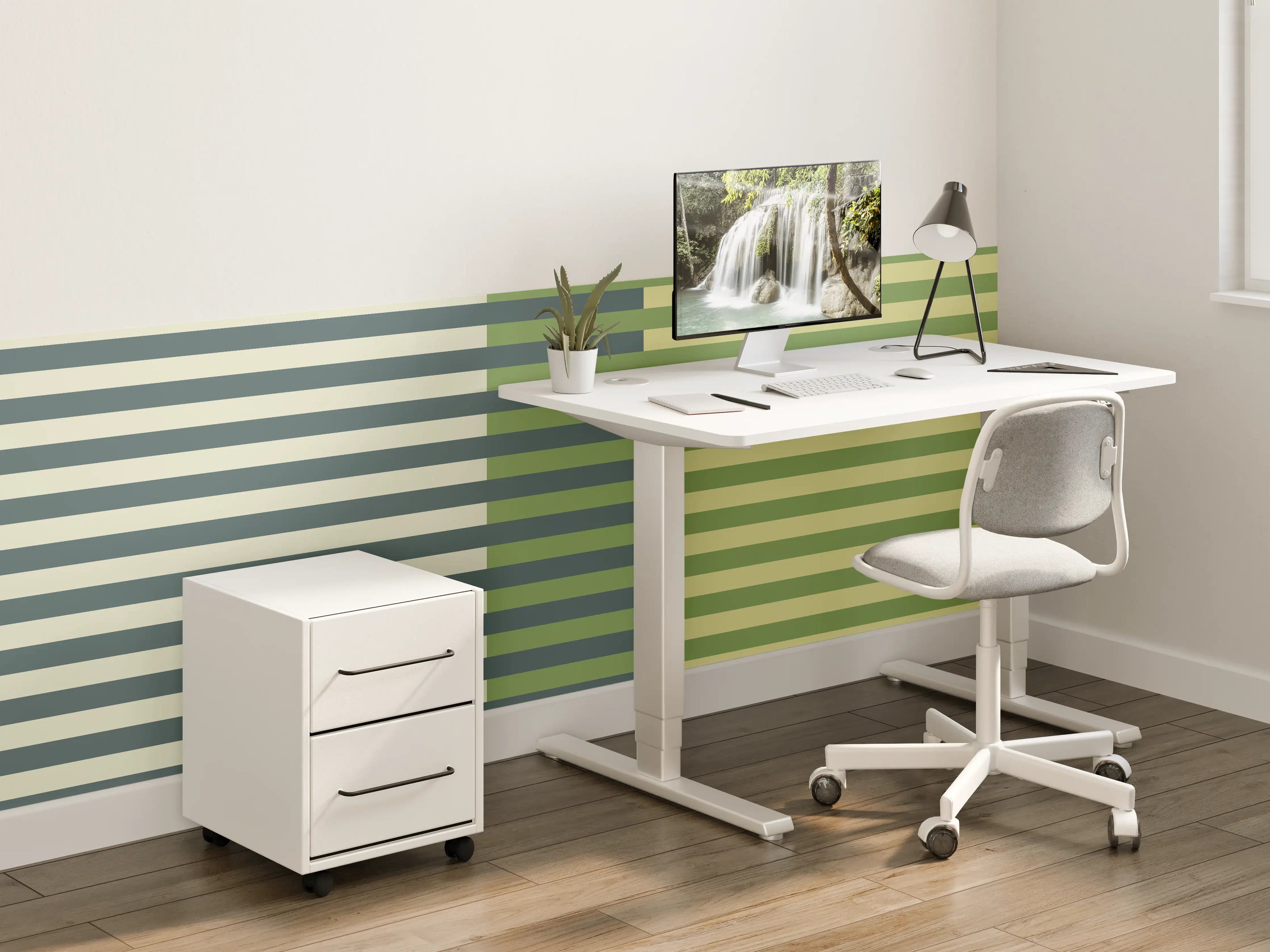 Kinderzimmer Wandgestaltung - The Greens - Multy Stripes - Pistachio