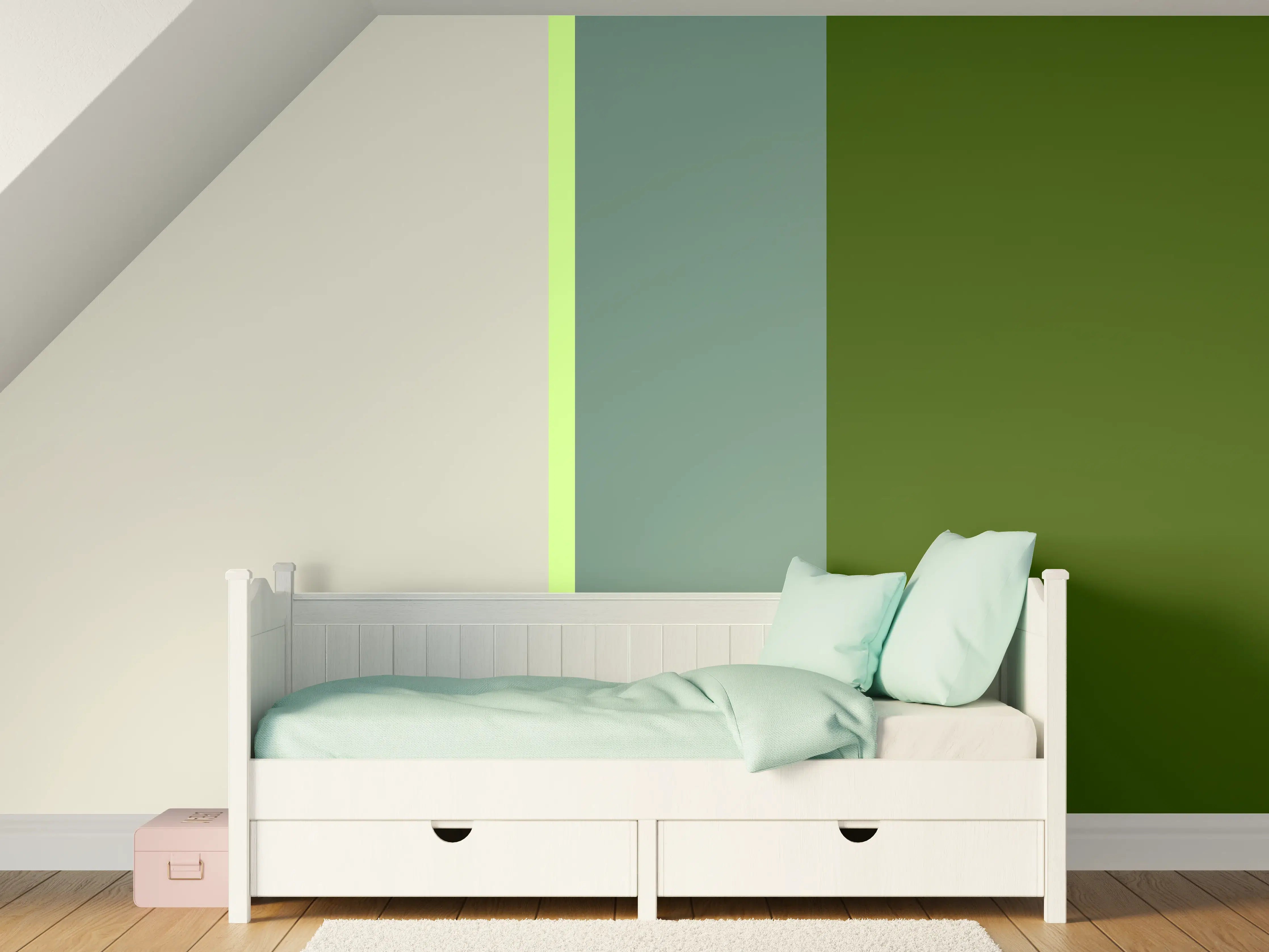 Kinderzimmer Wandgestaltung - The Greens - Vertical - Granny Smith