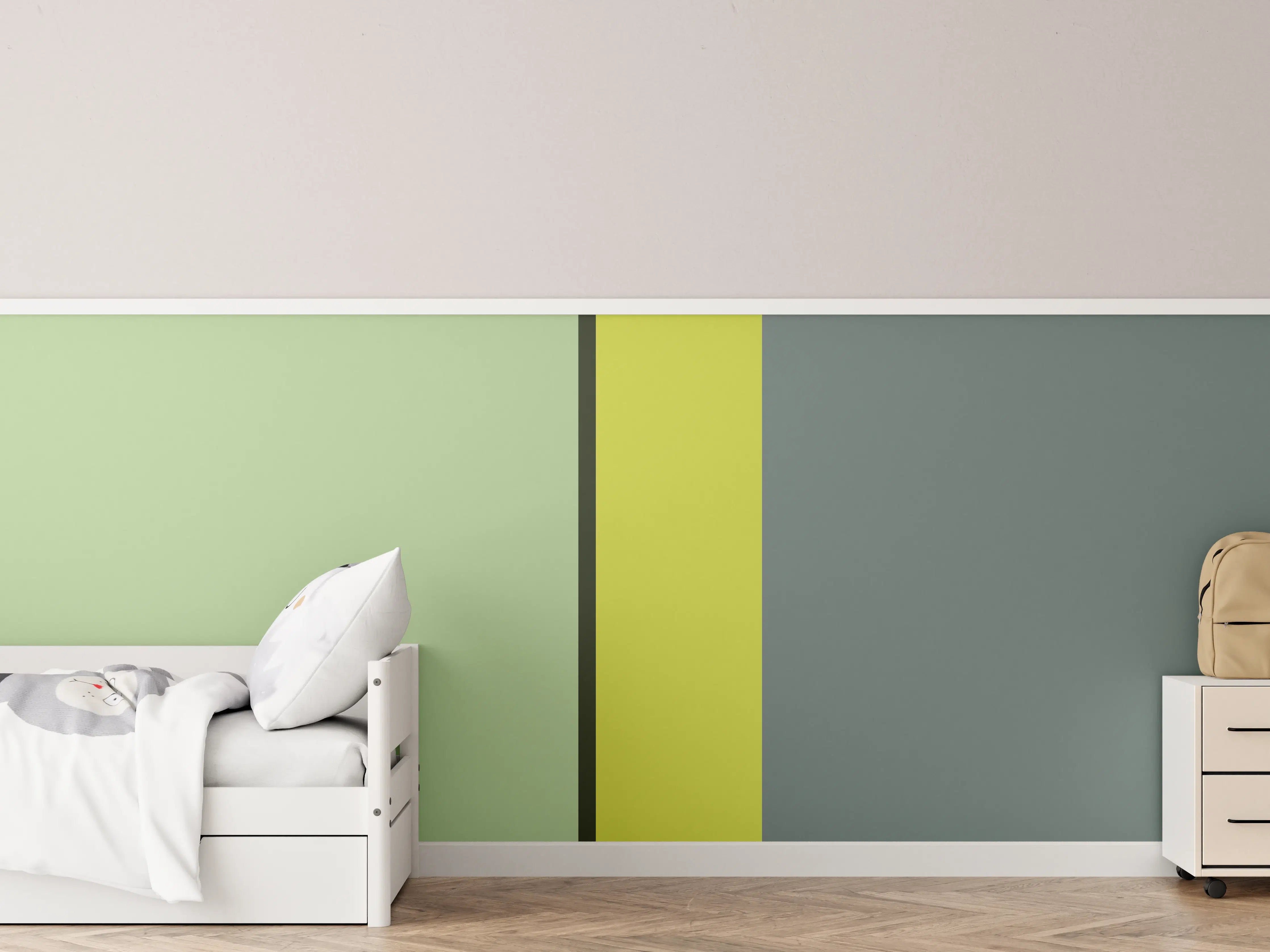 Kinderzimmer Wandgestaltung - The Greens - Vertical - Matcha