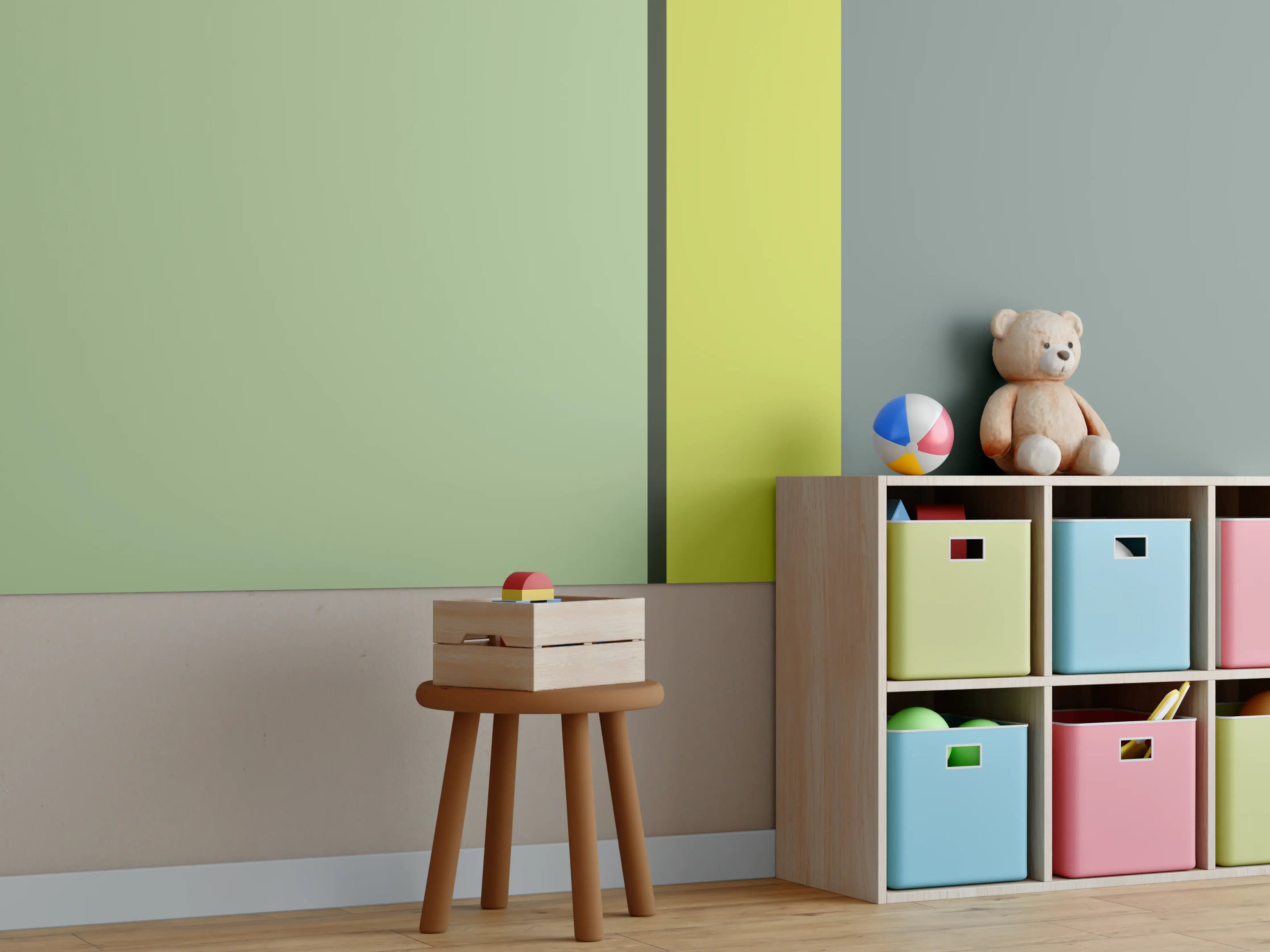 Kinderzimmer Wandgestaltung - The Greens - Vertical - Matcha