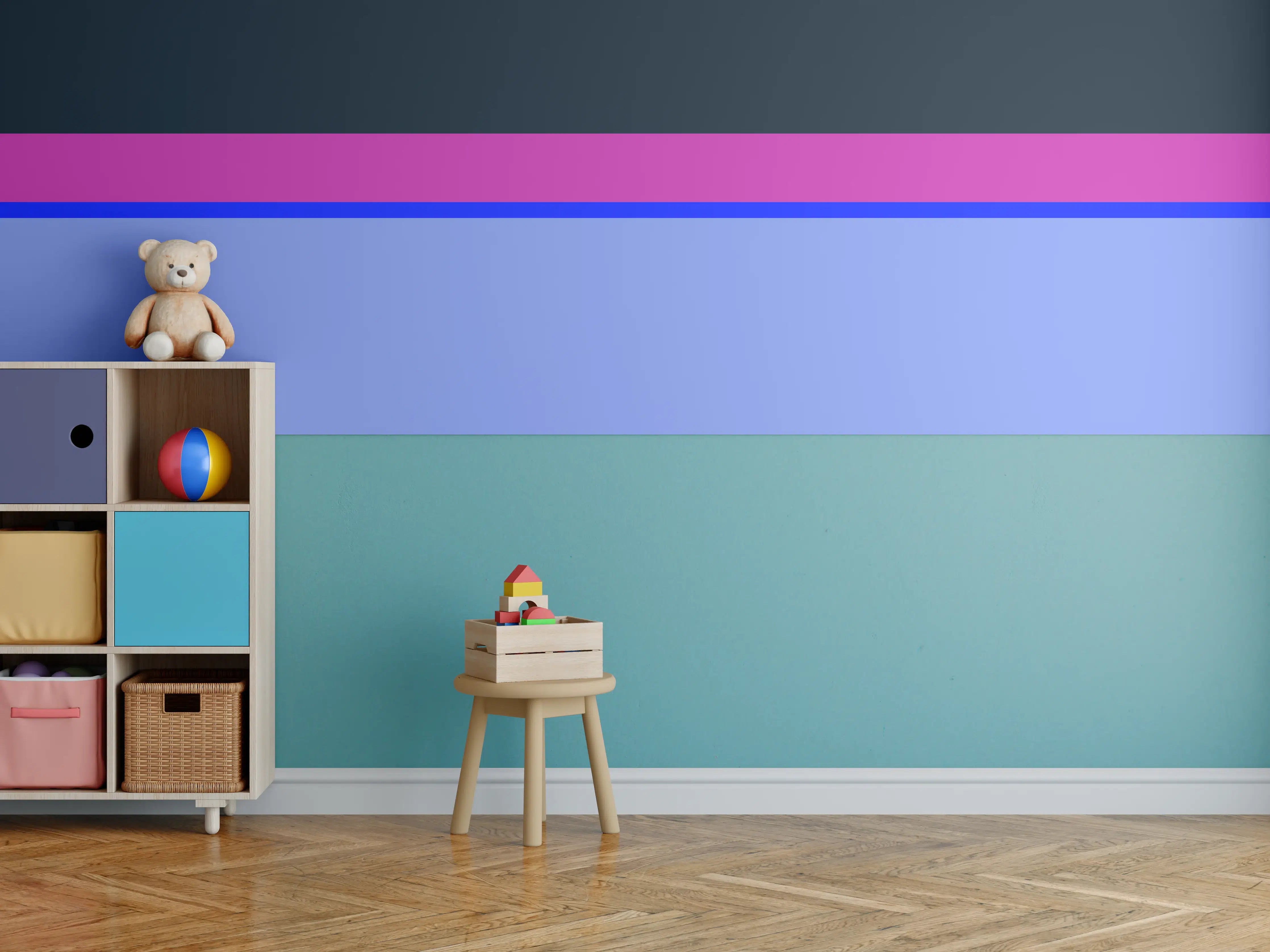 Kinderzimmer Wandgestaltung - The Neons - Horizontal - Luna