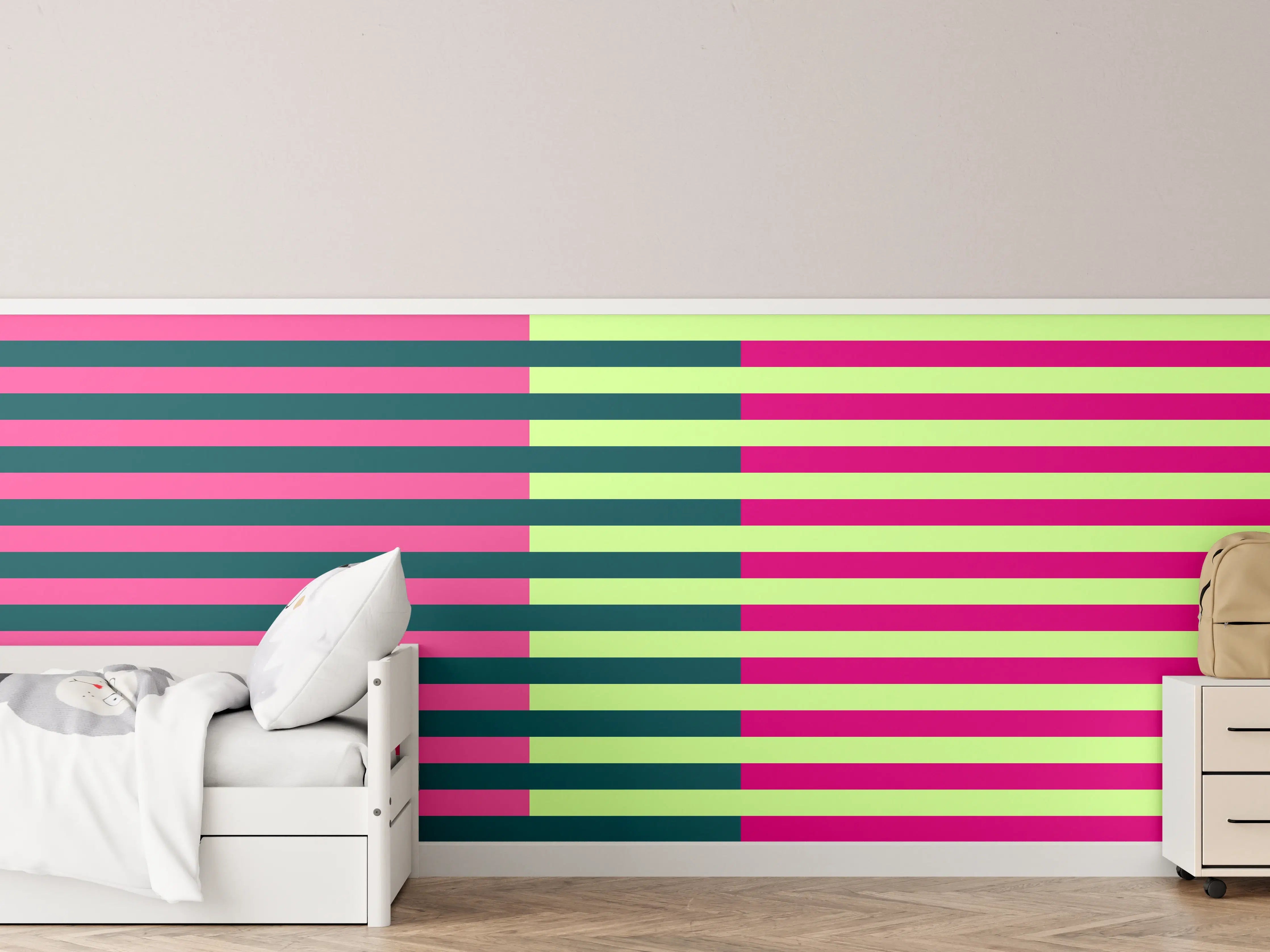 Kinderzimmer Wandgestaltung - The Neons - Multy Stripes - Lyra