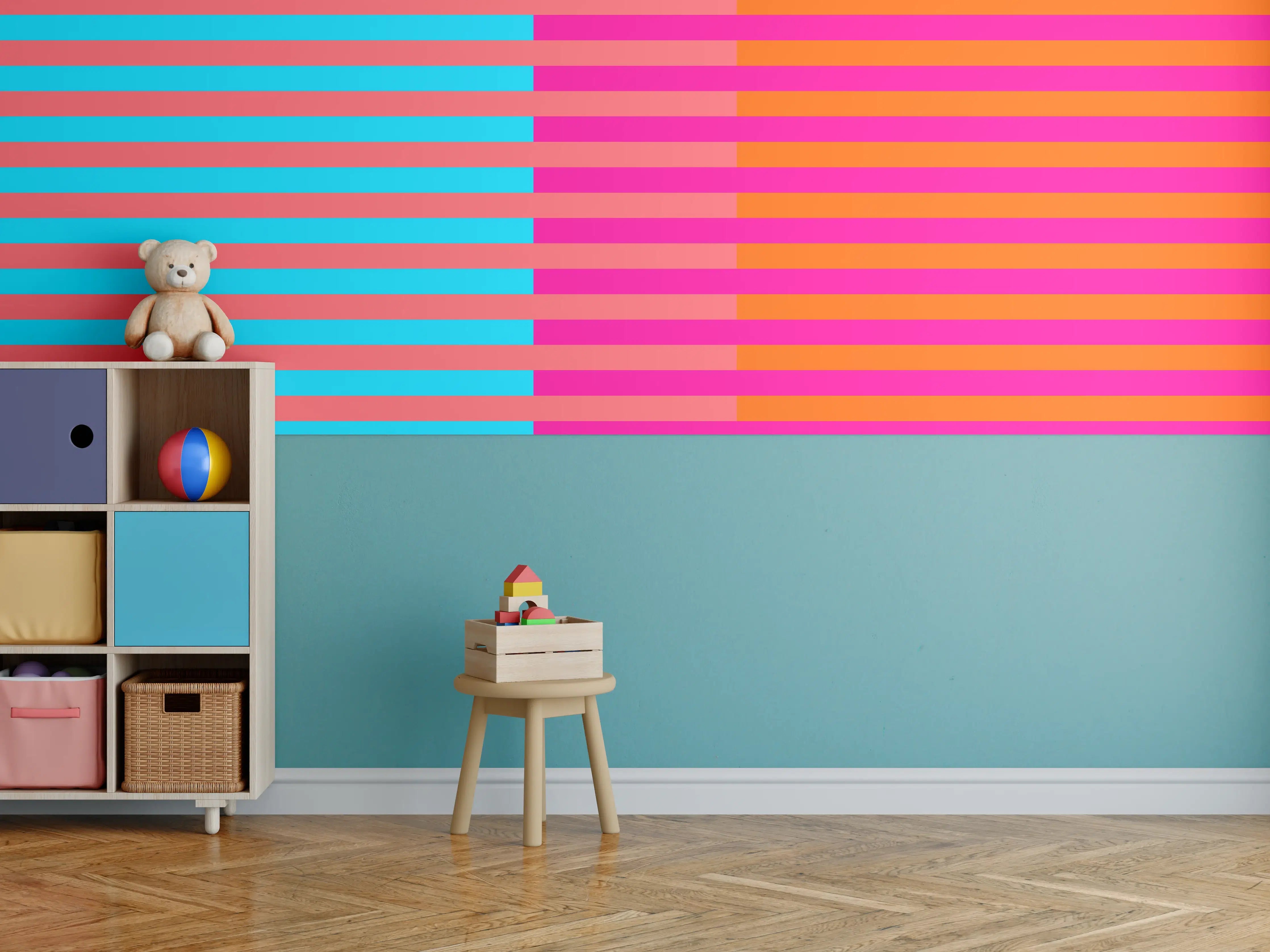 Kinderzimmer Wandgestaltung - The Neons - Multy Stripes - Nova