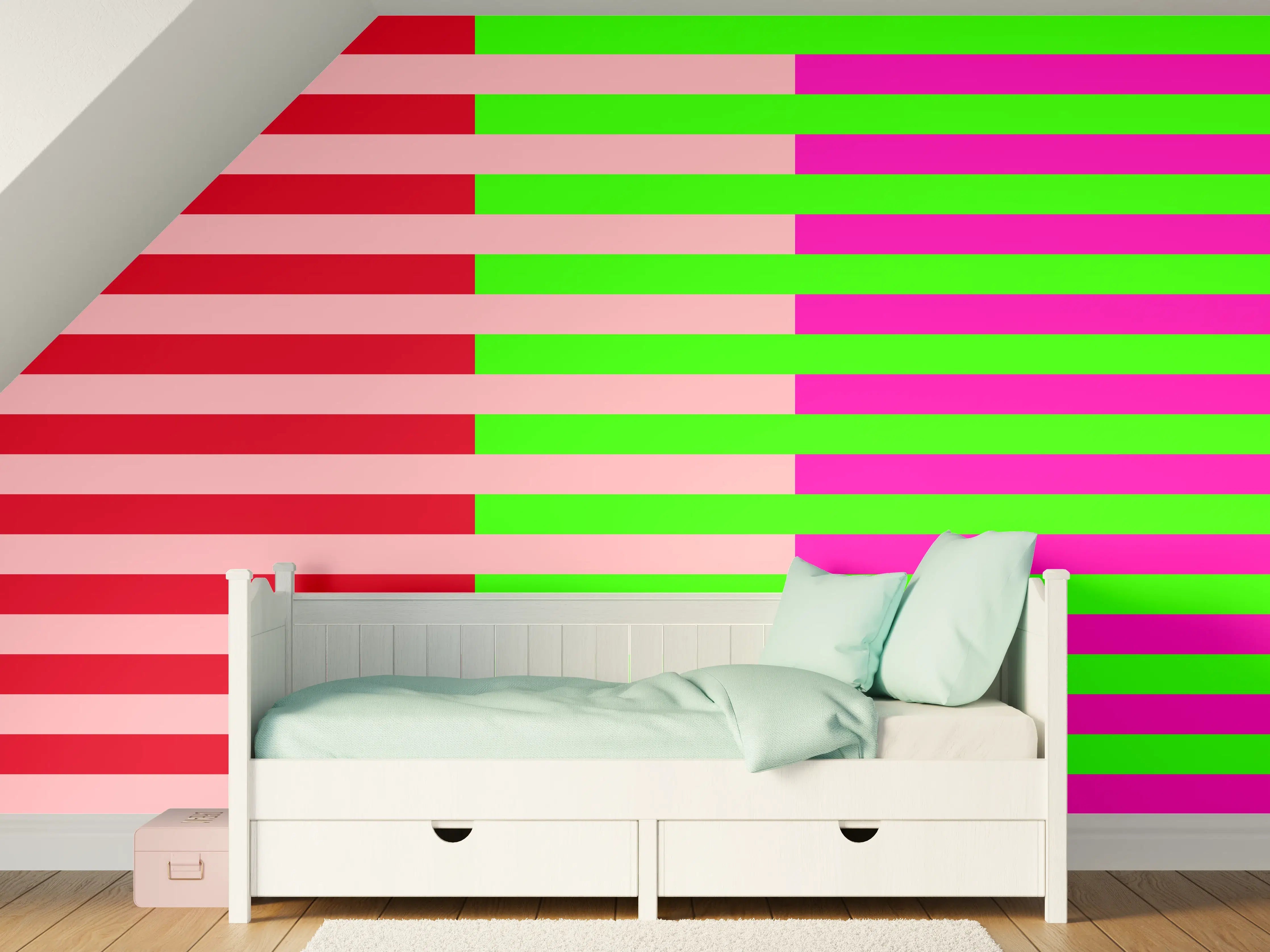 Kinderzimmer Wandgestaltung - The Neons - Multy Stripes - Nox