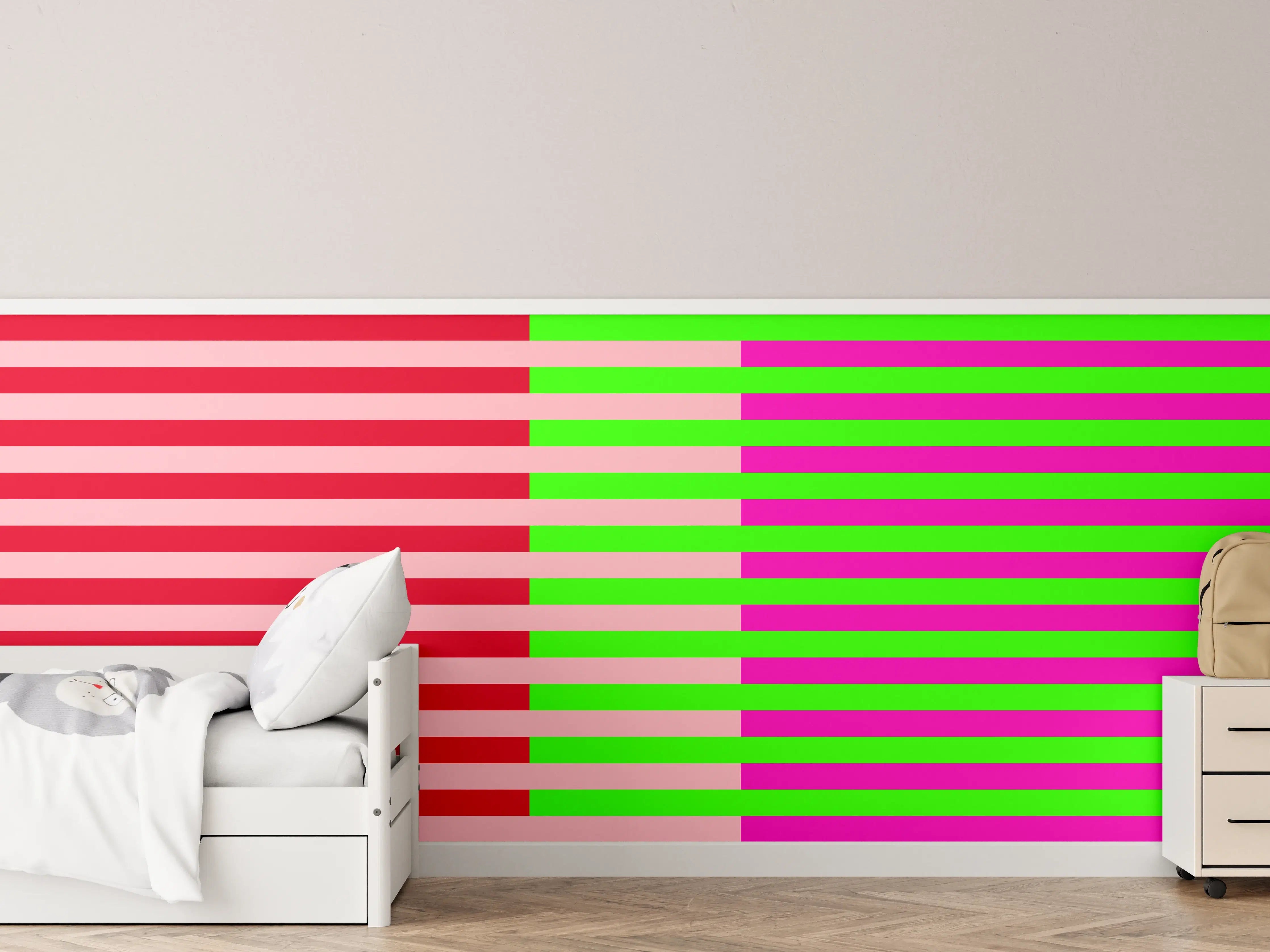 Kinderzimmer Wandgestaltung - The Neons - Multy Stripes - Nox
