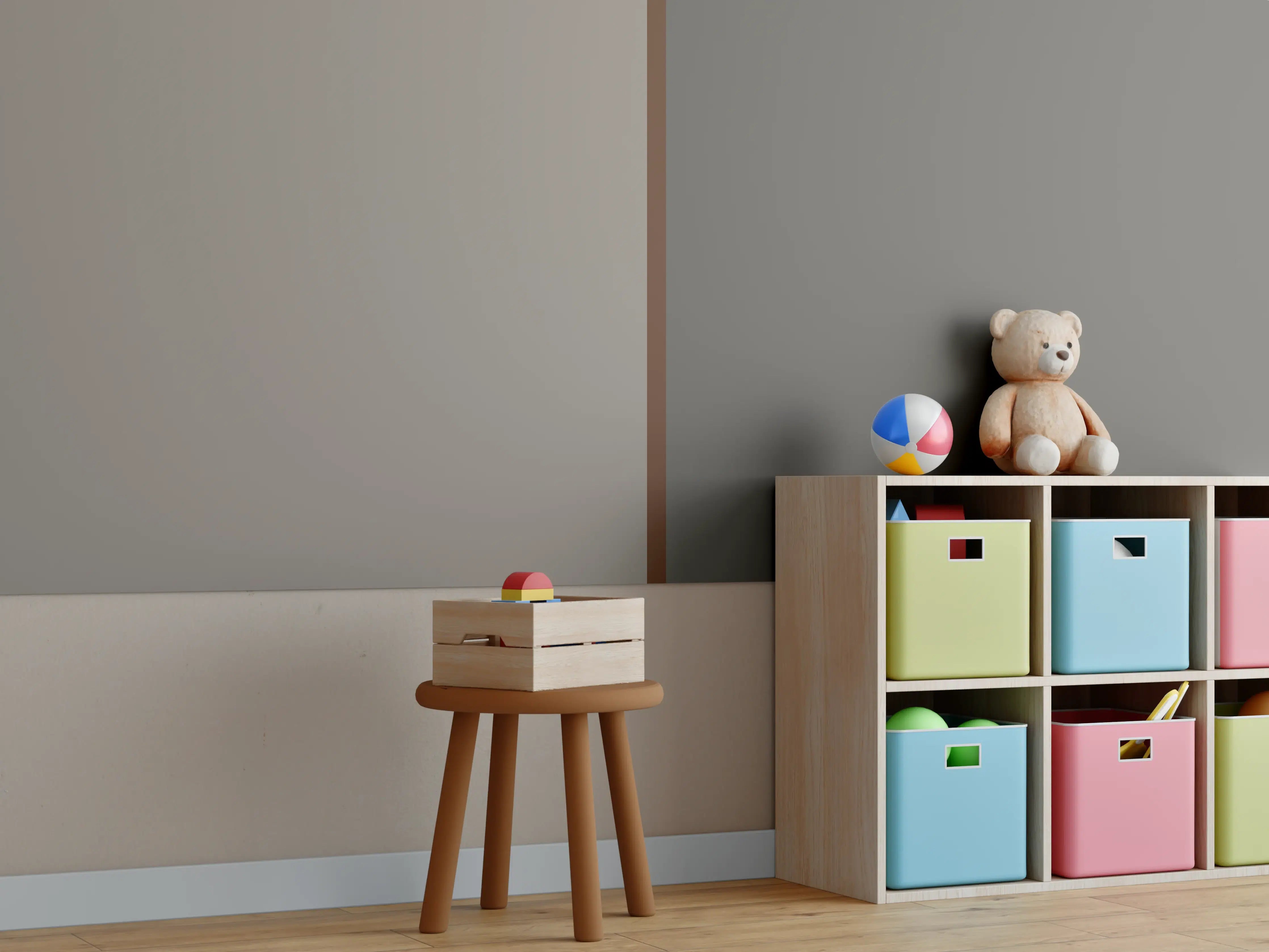 Kinderzimmer Wandgestaltung - The Nudes - Easy Vertikal - Ash