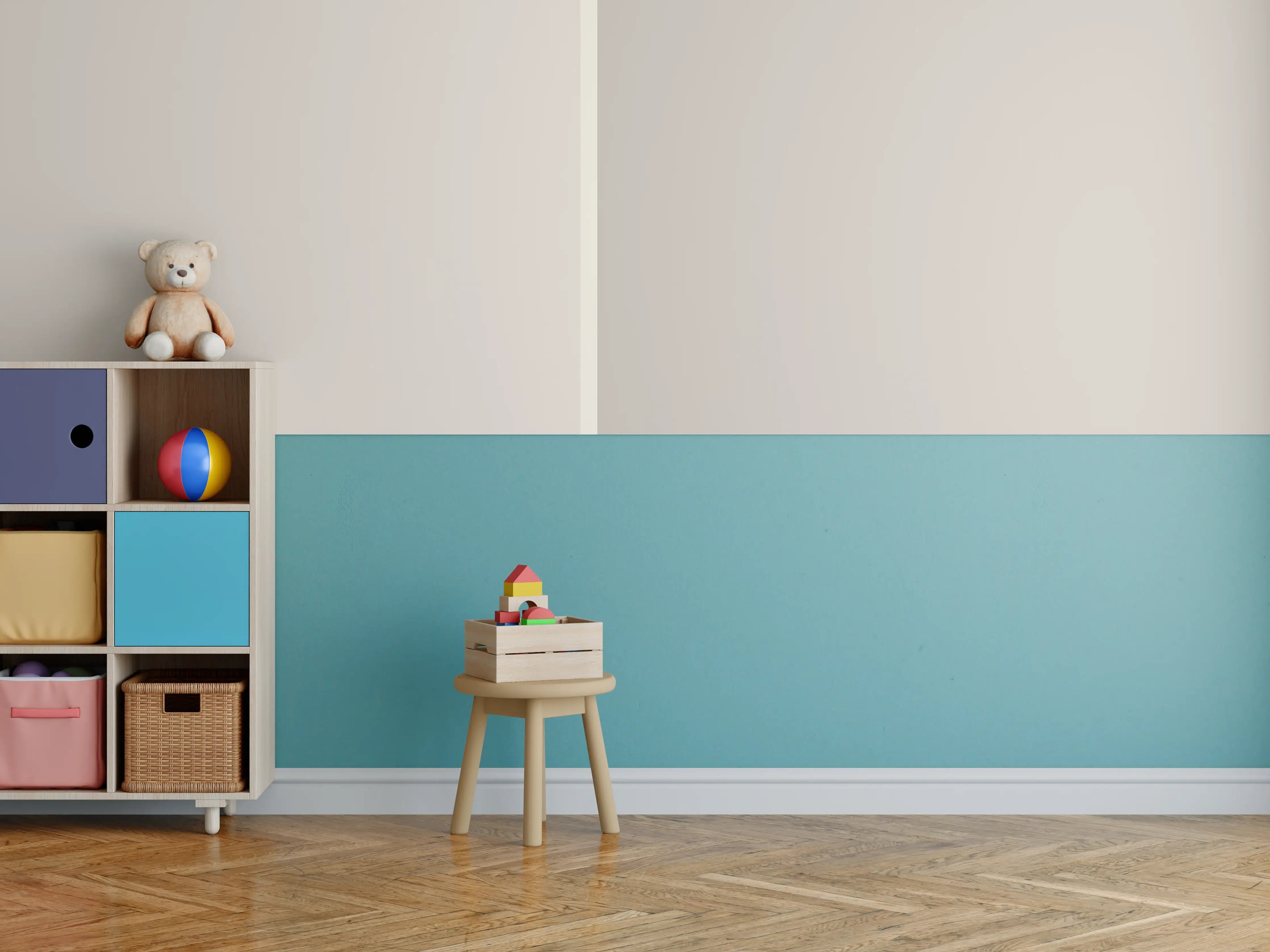 Kinderzimmer Wandgestaltung - The Nudes - Easy Vertikal - Latte