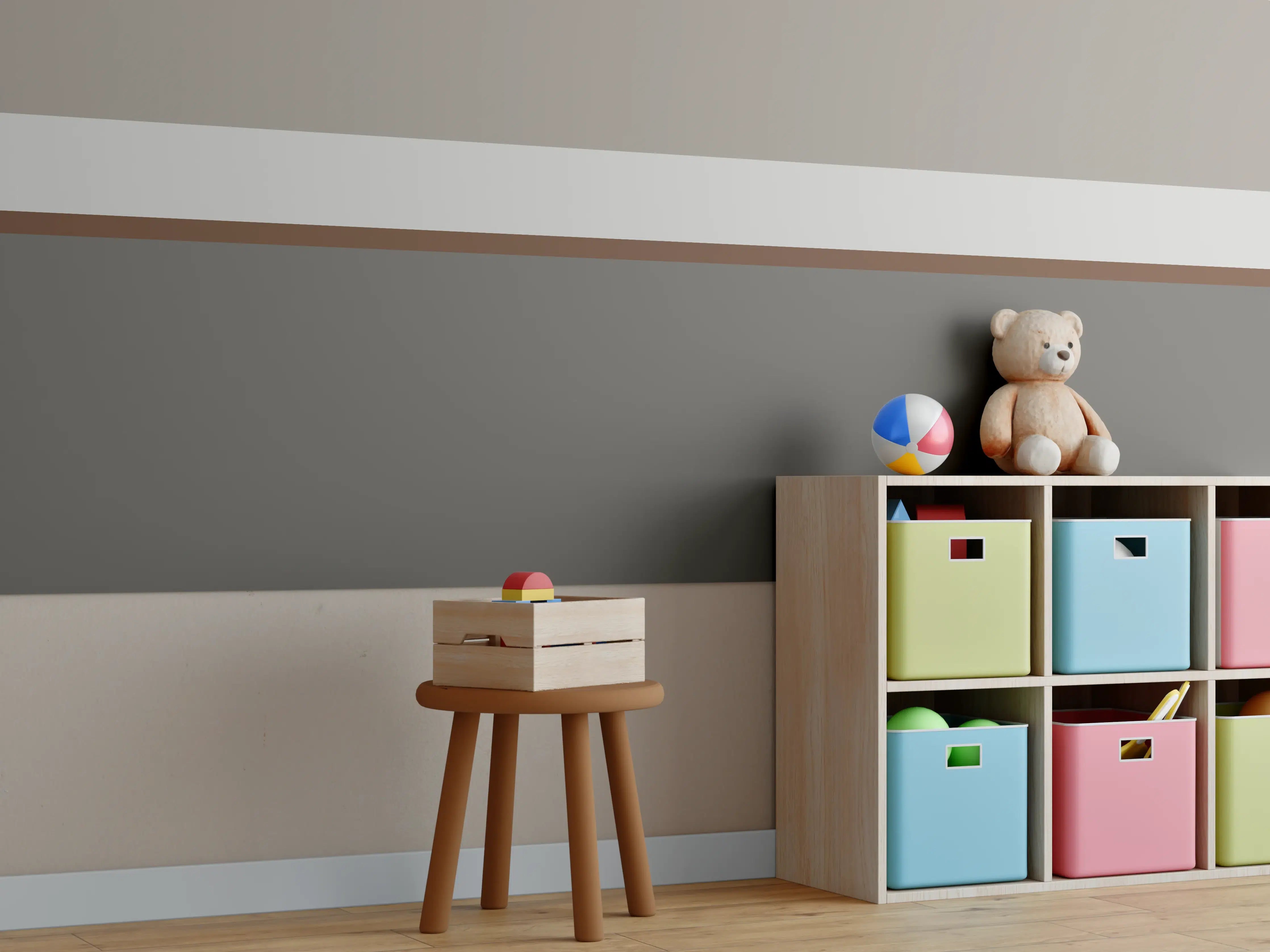 Kinderzimmer Wandgestaltung - The Nudes - Horizontal - Ash