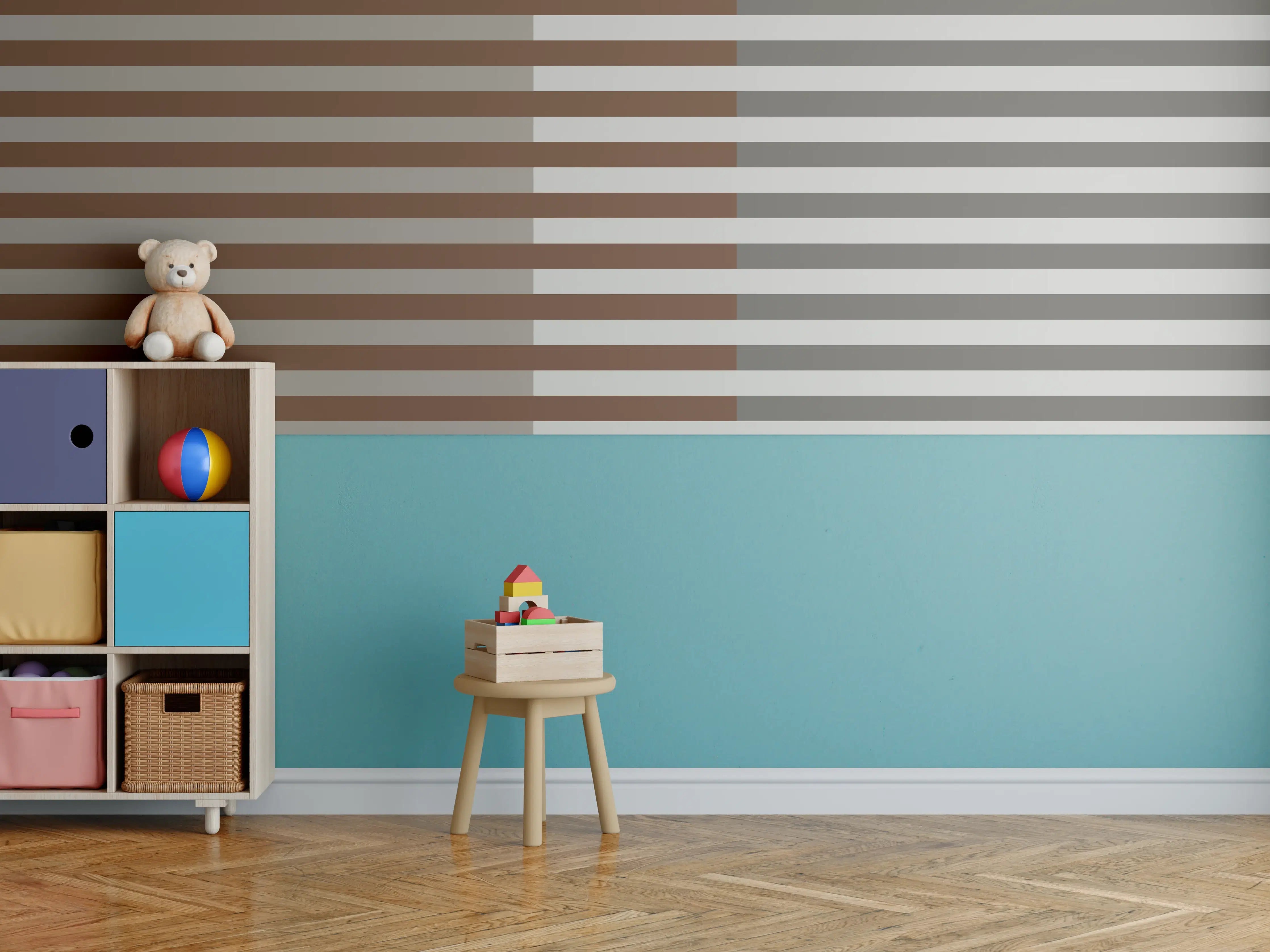 Kinderzimmer Wandgestaltung - The Nudes - Multy Stripes - Ash