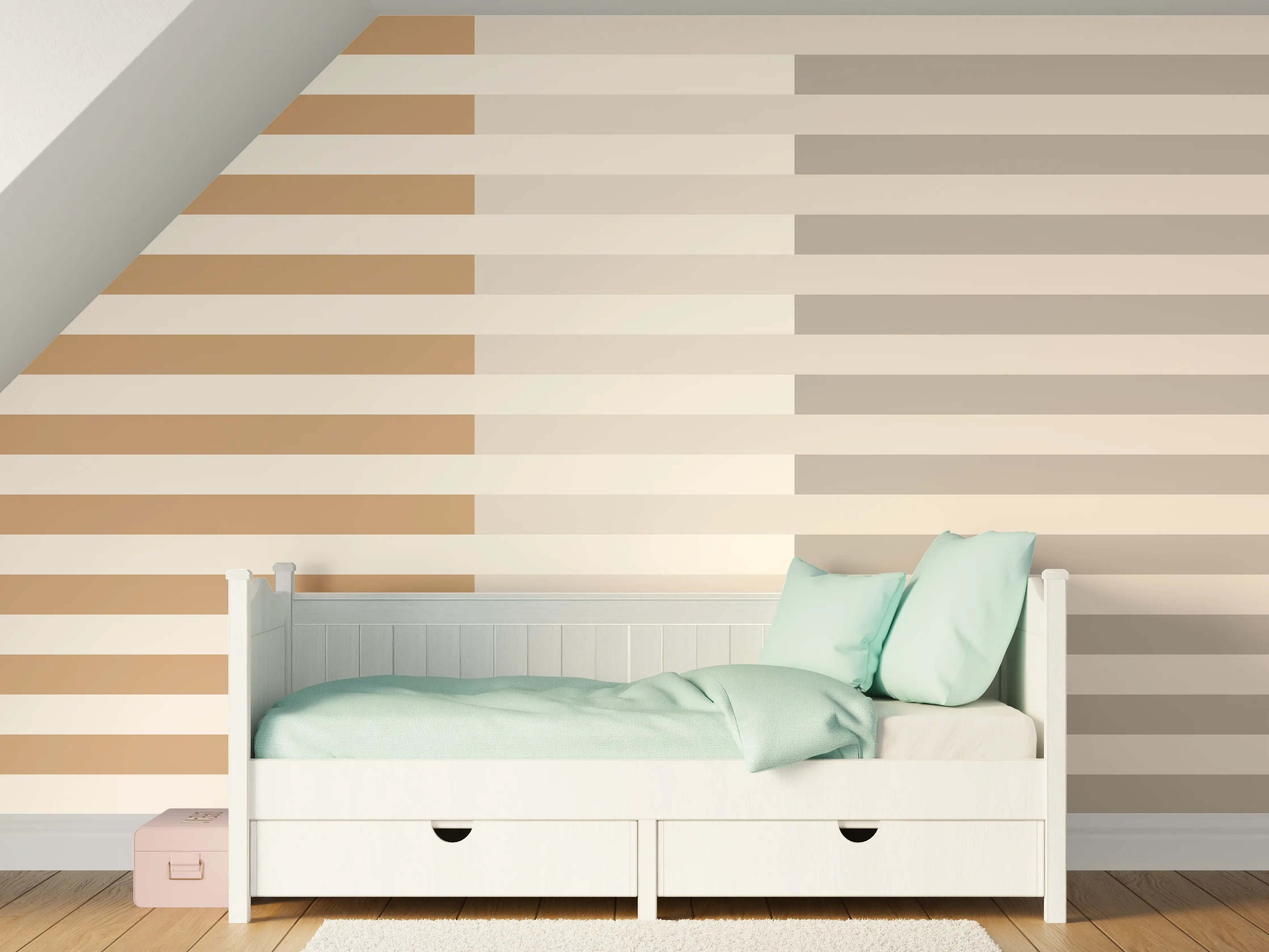 Kinderzimmer Wandgestaltung - The Nudes - Multy Stripes - Caramel