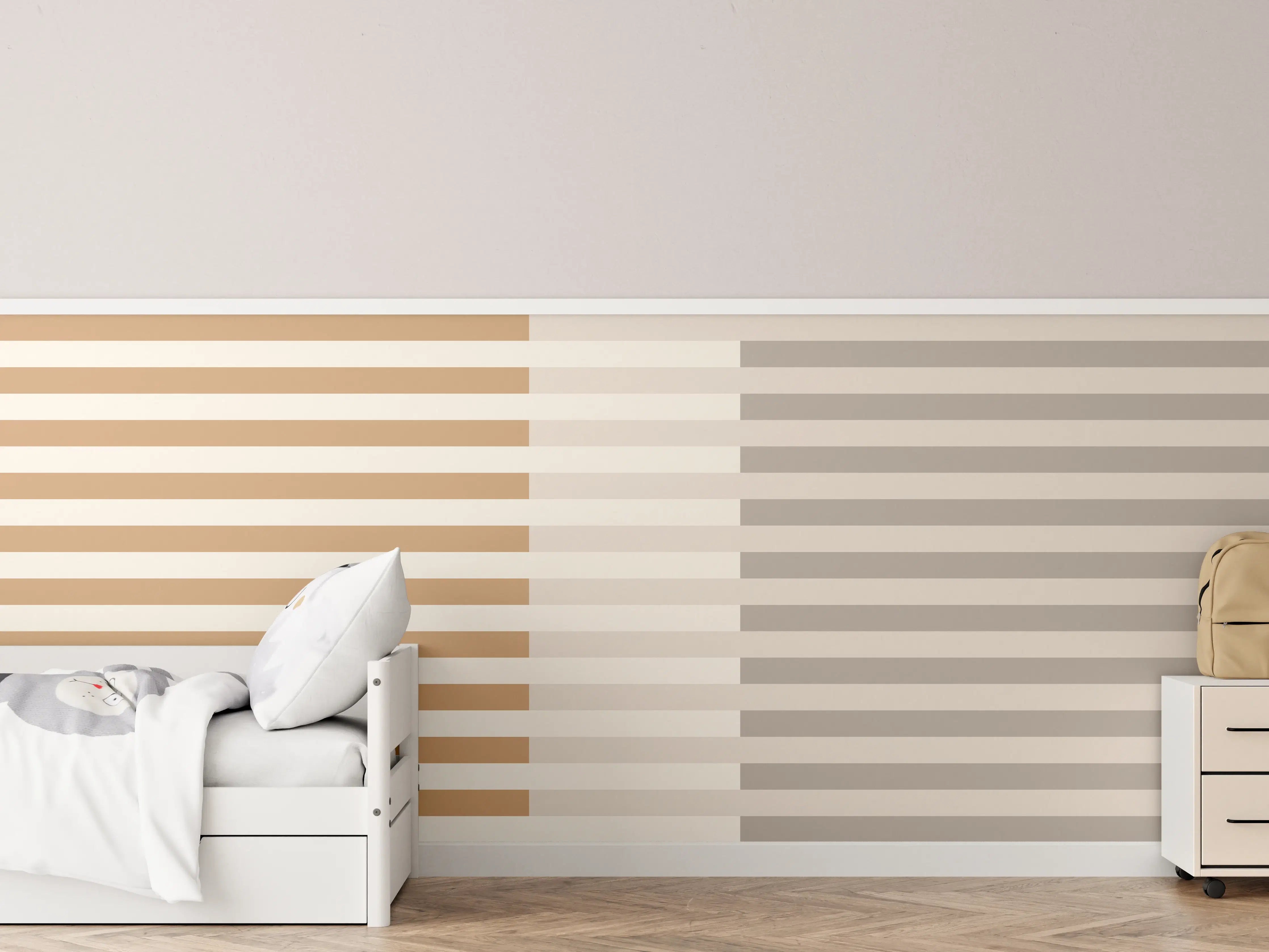 Kinderzimmer Wandgestaltung - The Nudes - Multy Stripes - Caramel