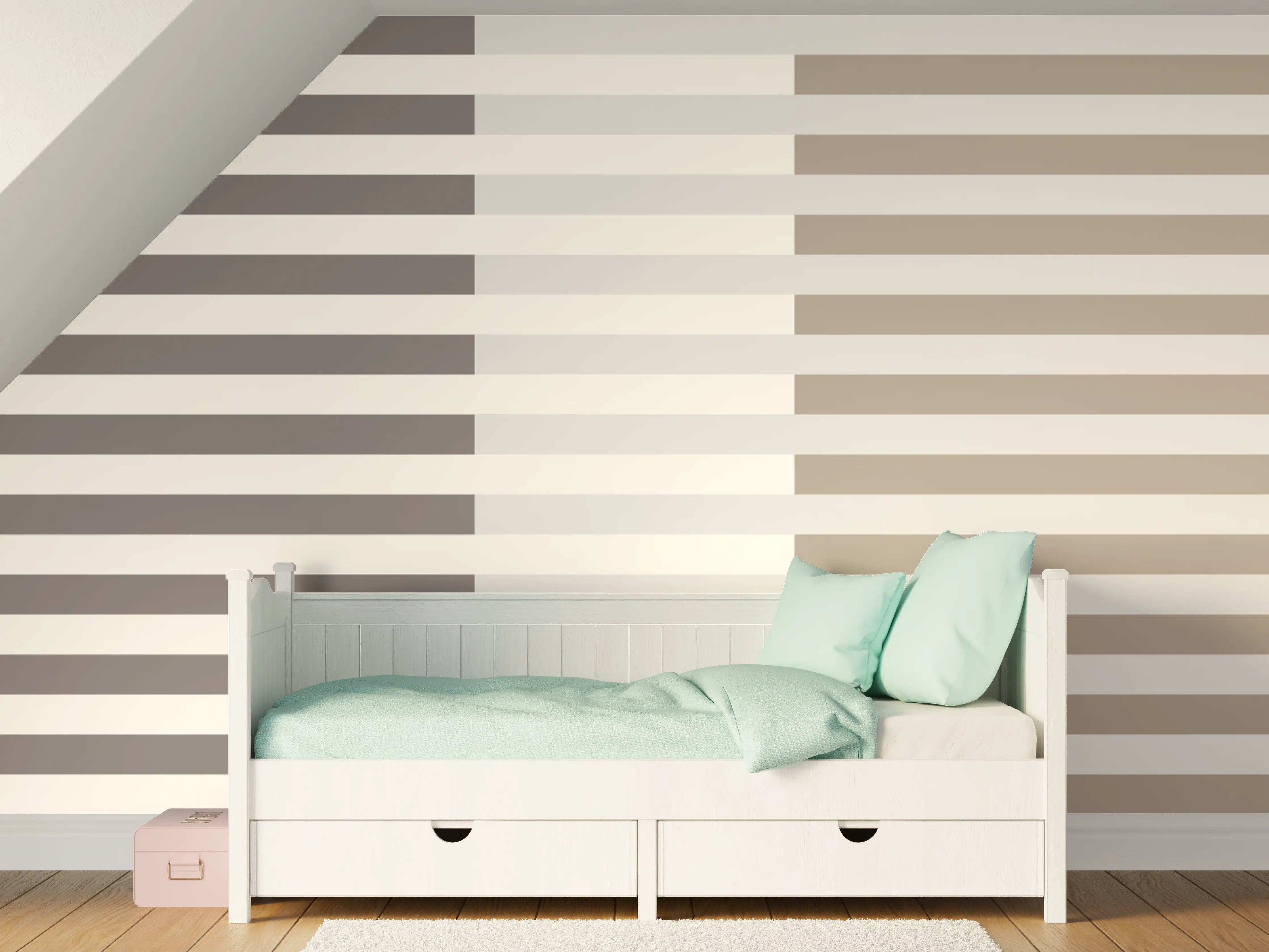 Kinderzimmer Wandgestaltung - The Nudes - Multy Stripes - Fog