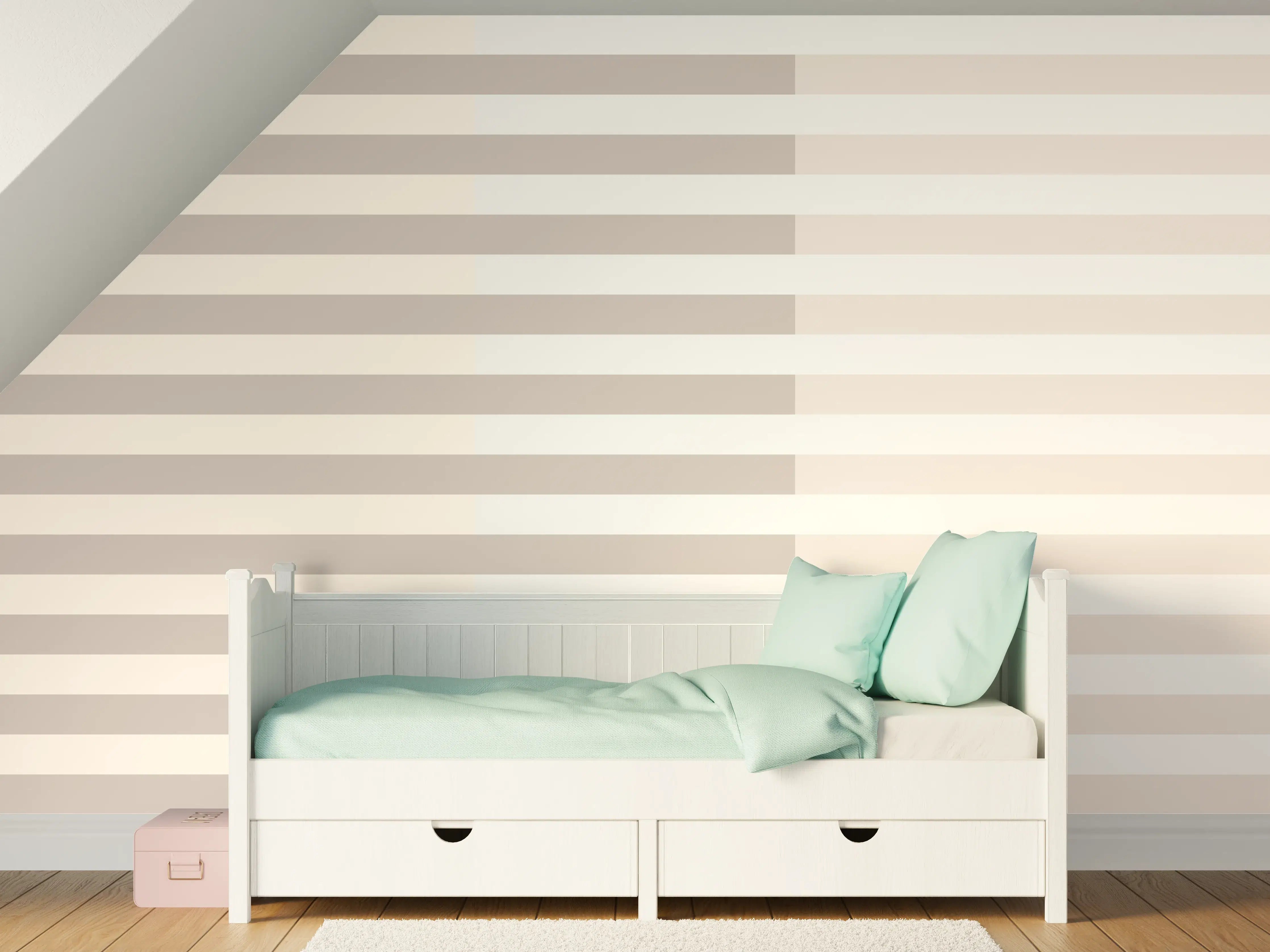 Kinderzimmer Wandgestaltung - The Nudes - Multy Stripes - Latte
