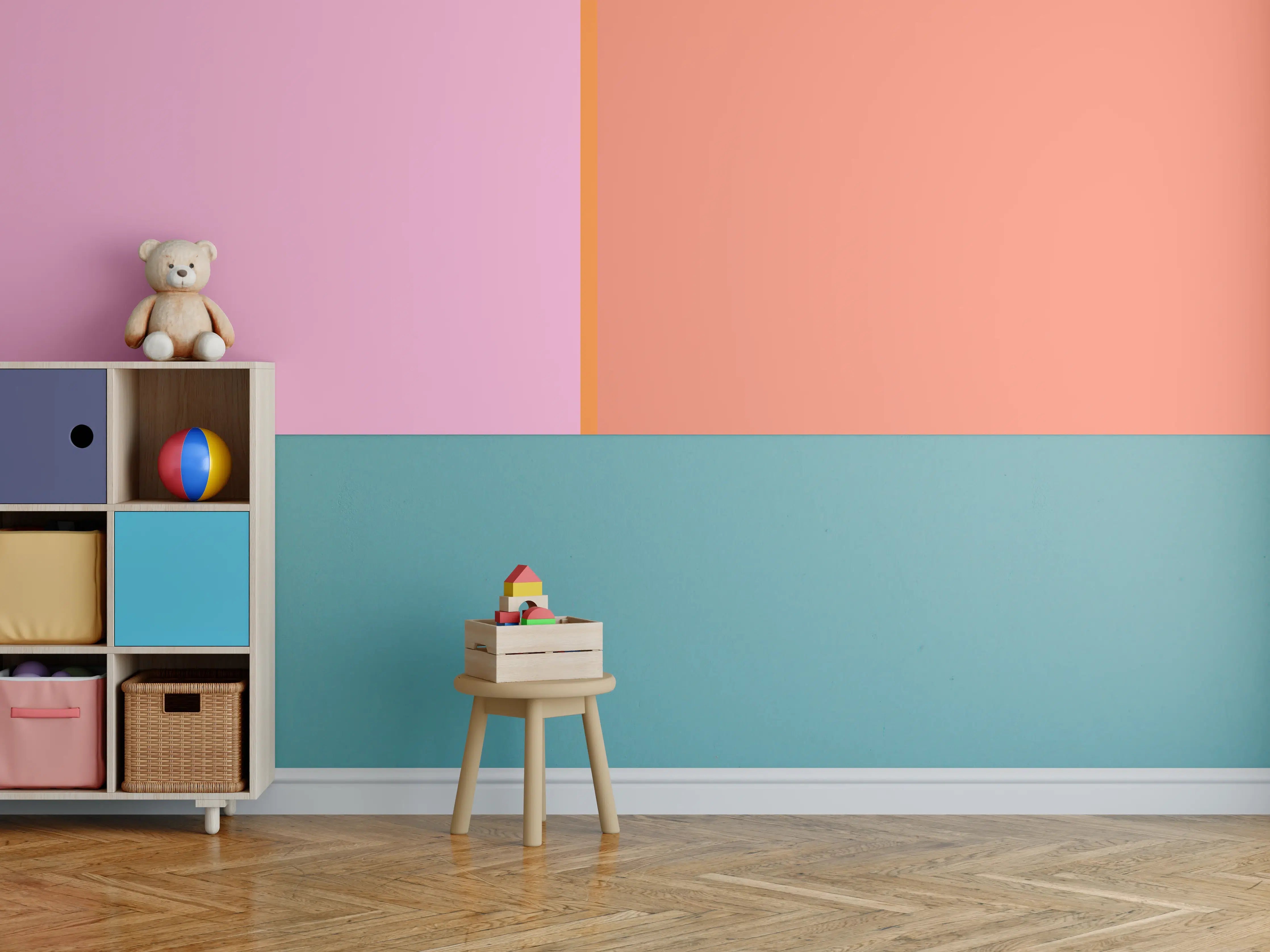 Kinderzimmer Wandgestaltung - The Oranges - Easy Vertical - Coral