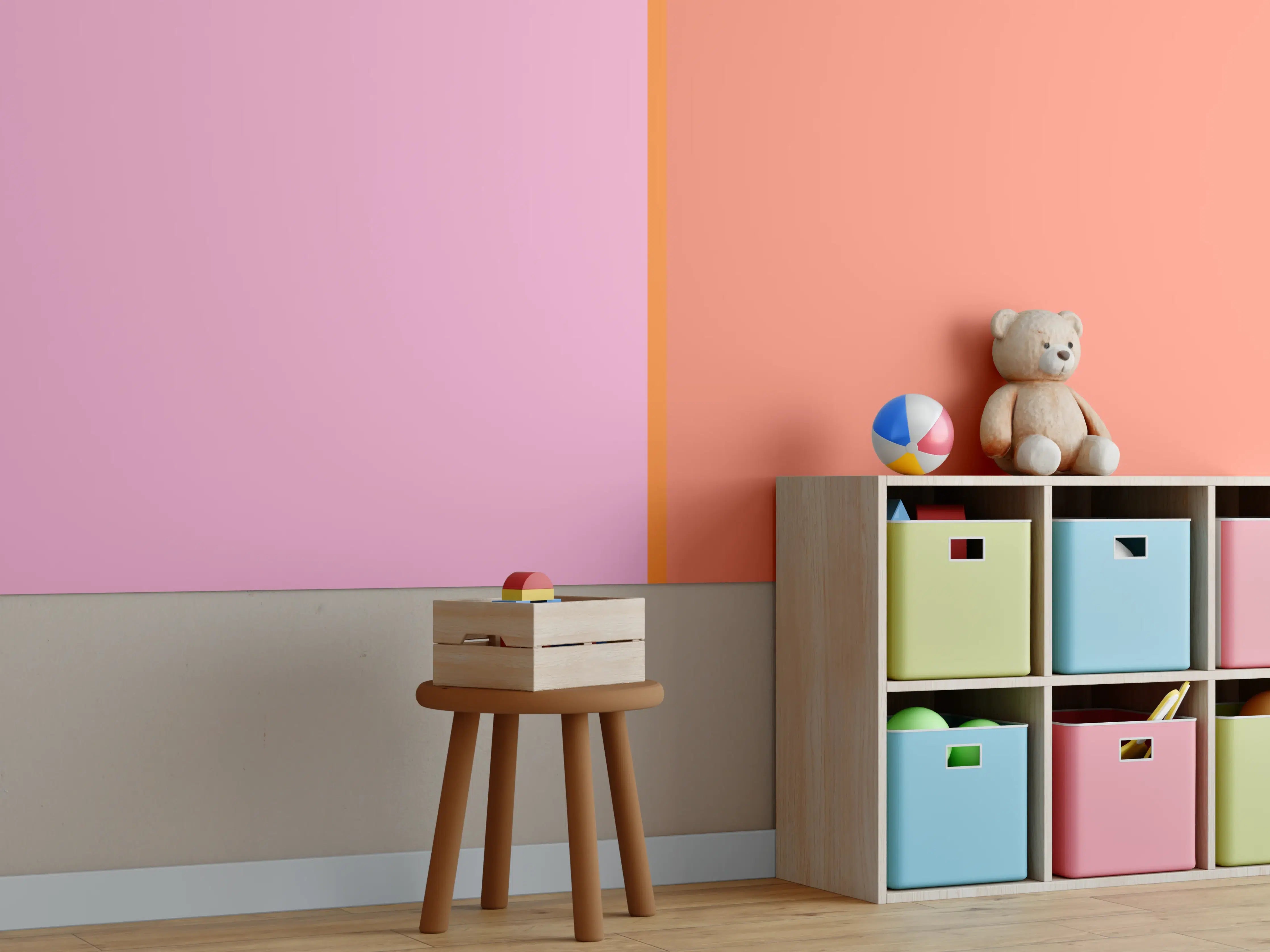 Kinderzimmer Wandgestaltung - The Oranges - Easy Vertical - Coral
