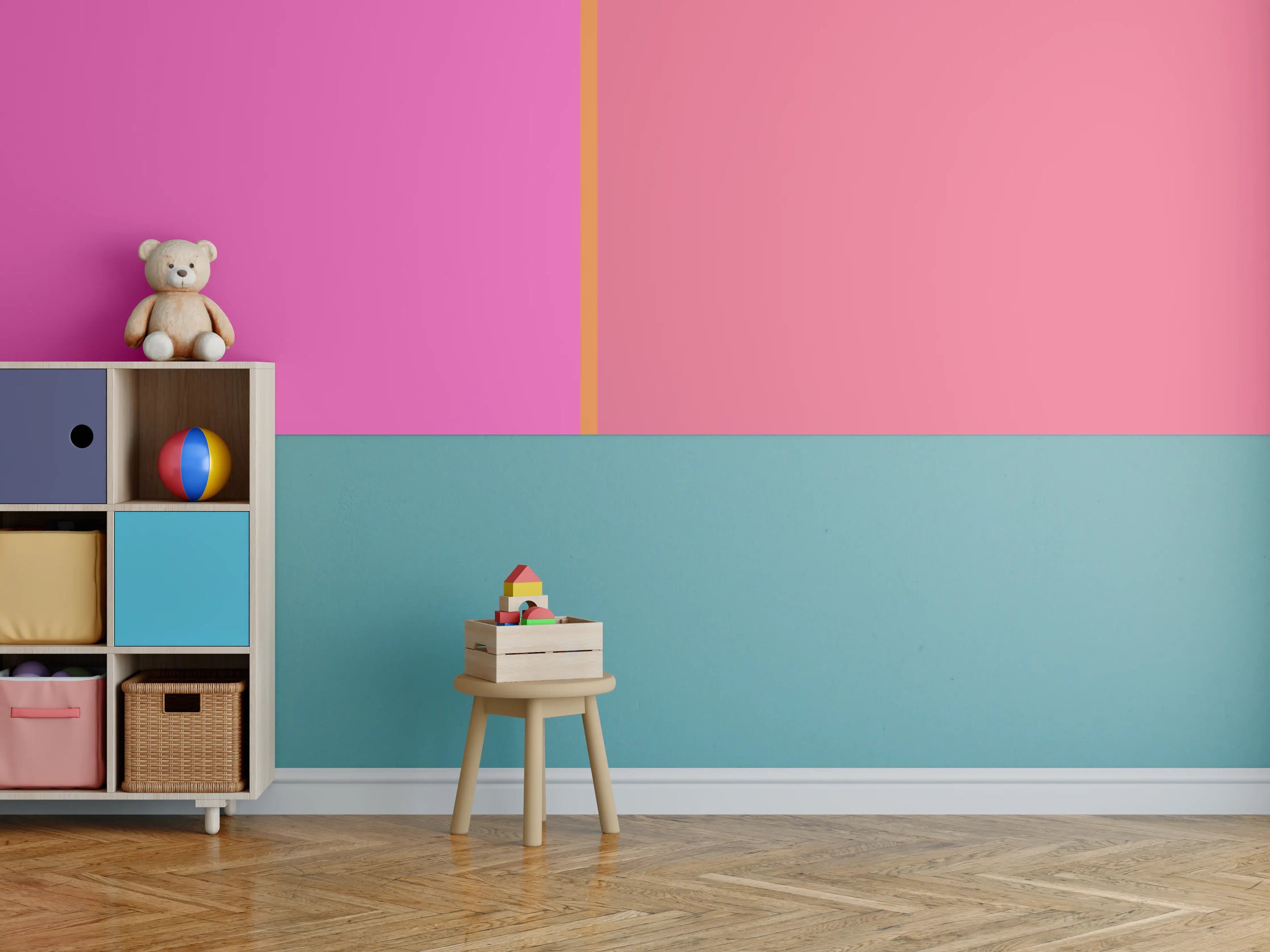 Kinderzimmer Wandgestaltung - The Oranges - Easy Vertical - Fuchsia