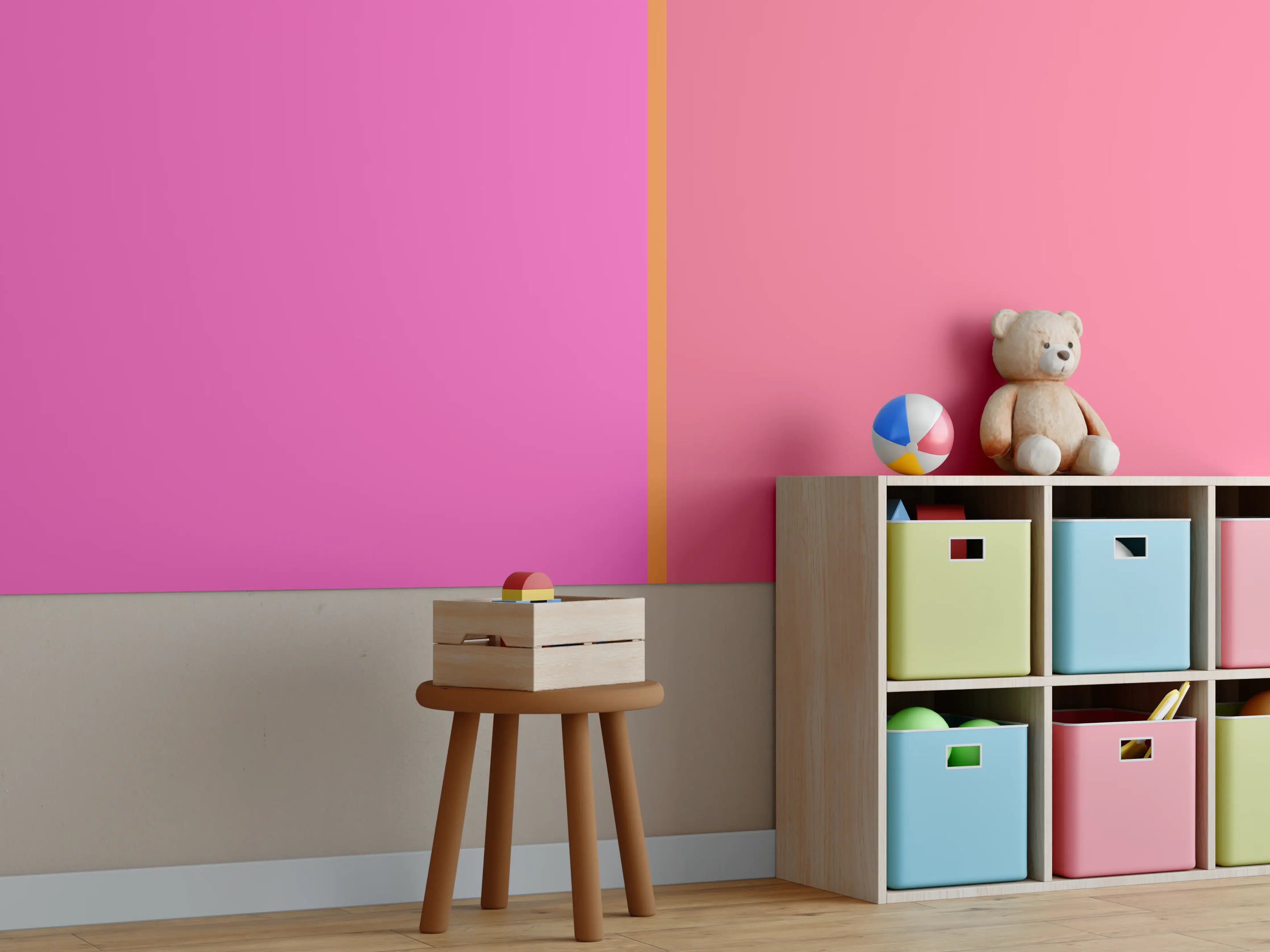 Kinderzimmer Wandgestaltung - The Oranges - Easy Vertical - Fuchsia