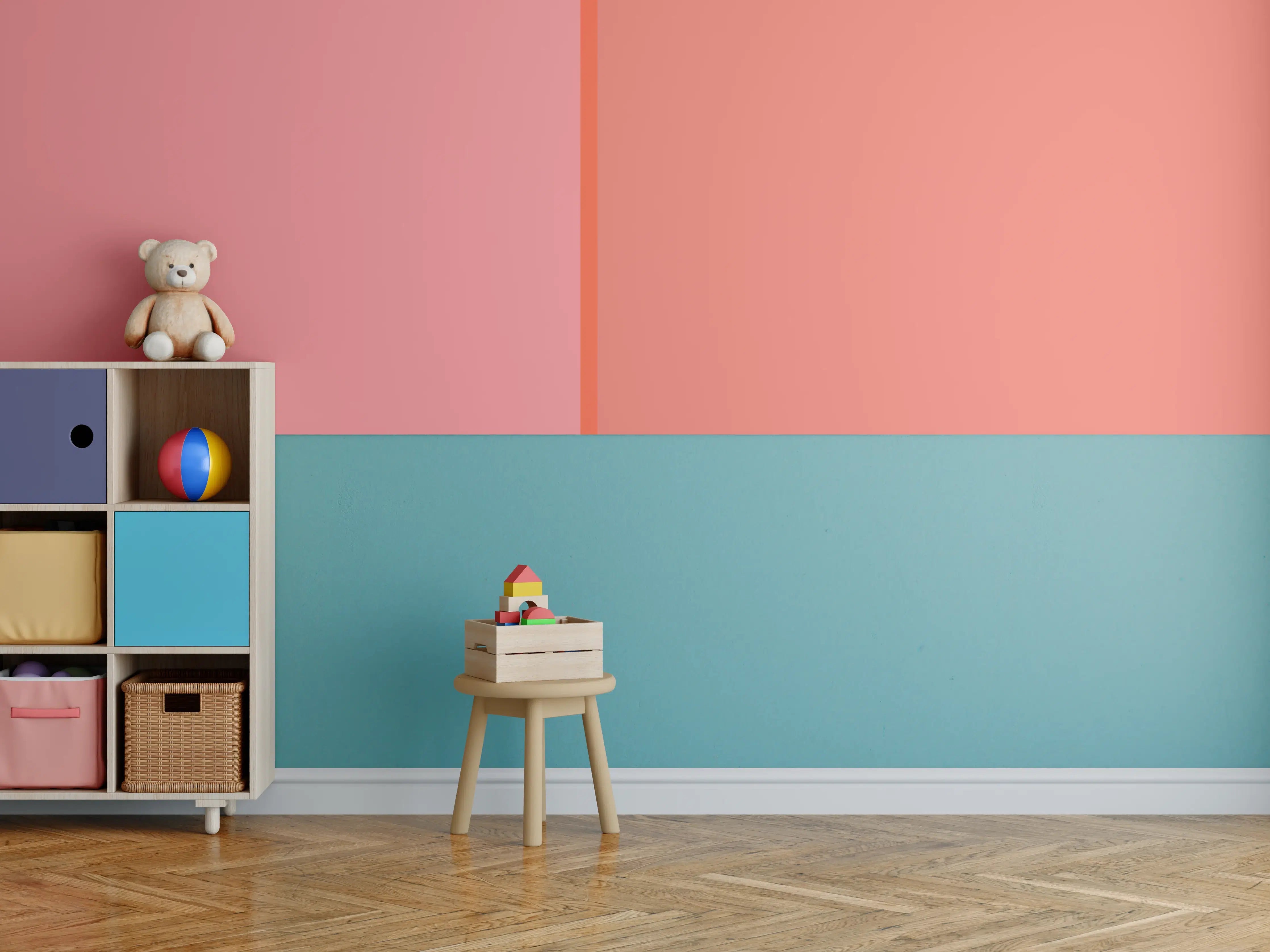 Kinderzimmer Wandgestaltung - The Oranges - Easy Vertical - Salmon