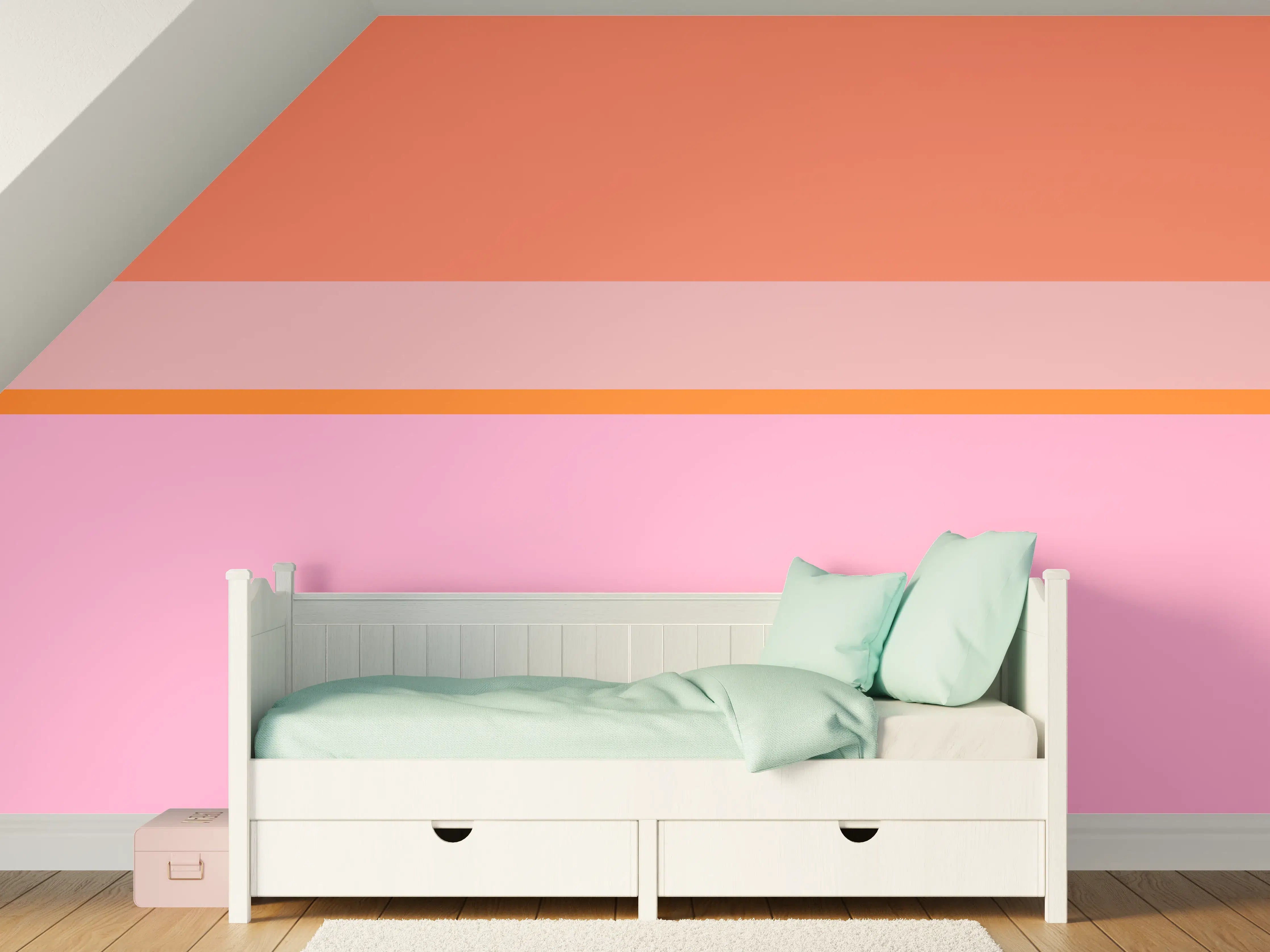 Kinderzimmer Wandgestaltung - The Oranges - Horizontal - Coral