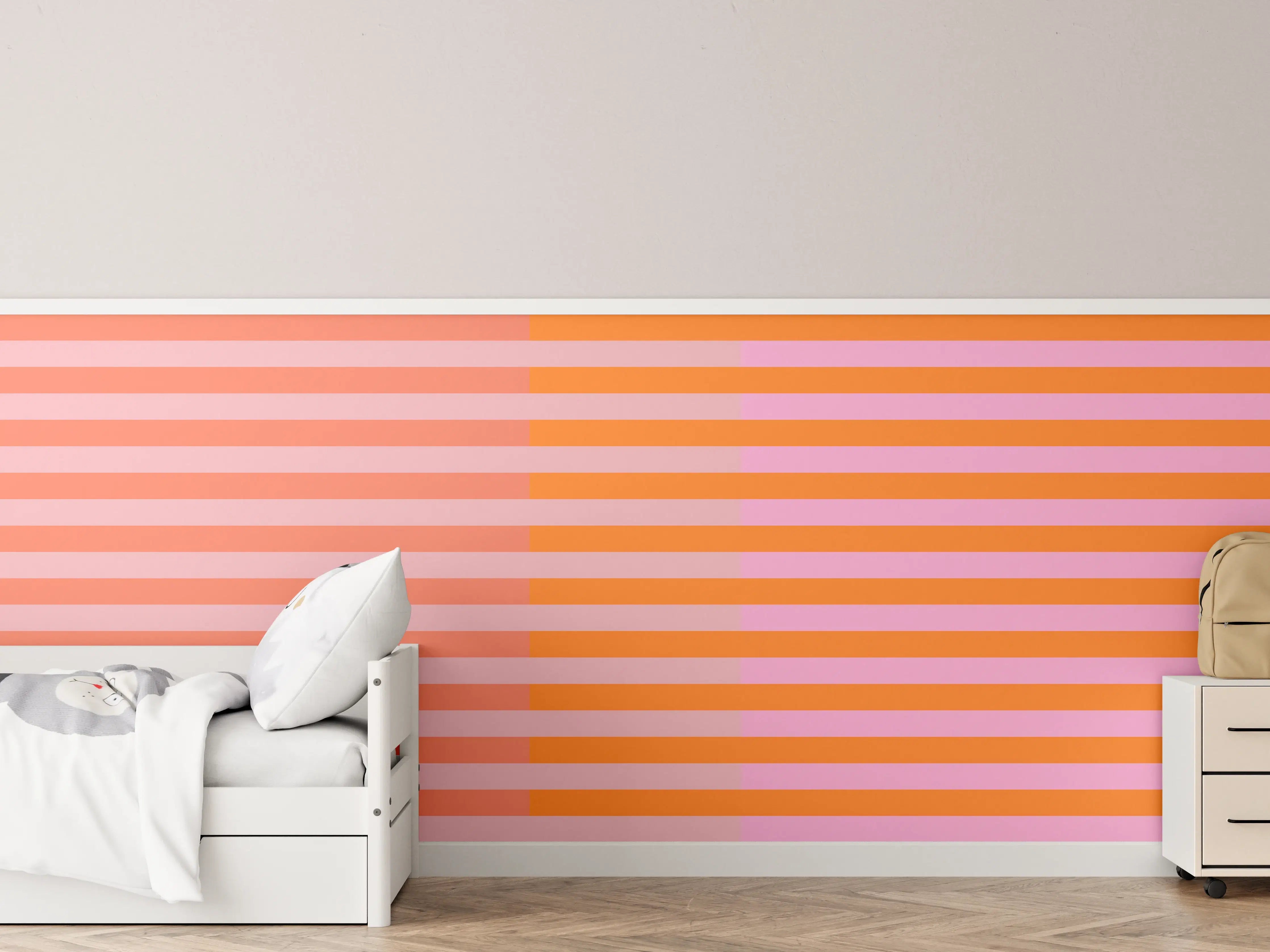 Kinderzimmer Wandgestaltung - The Oranges - Multy Stripes - Coral