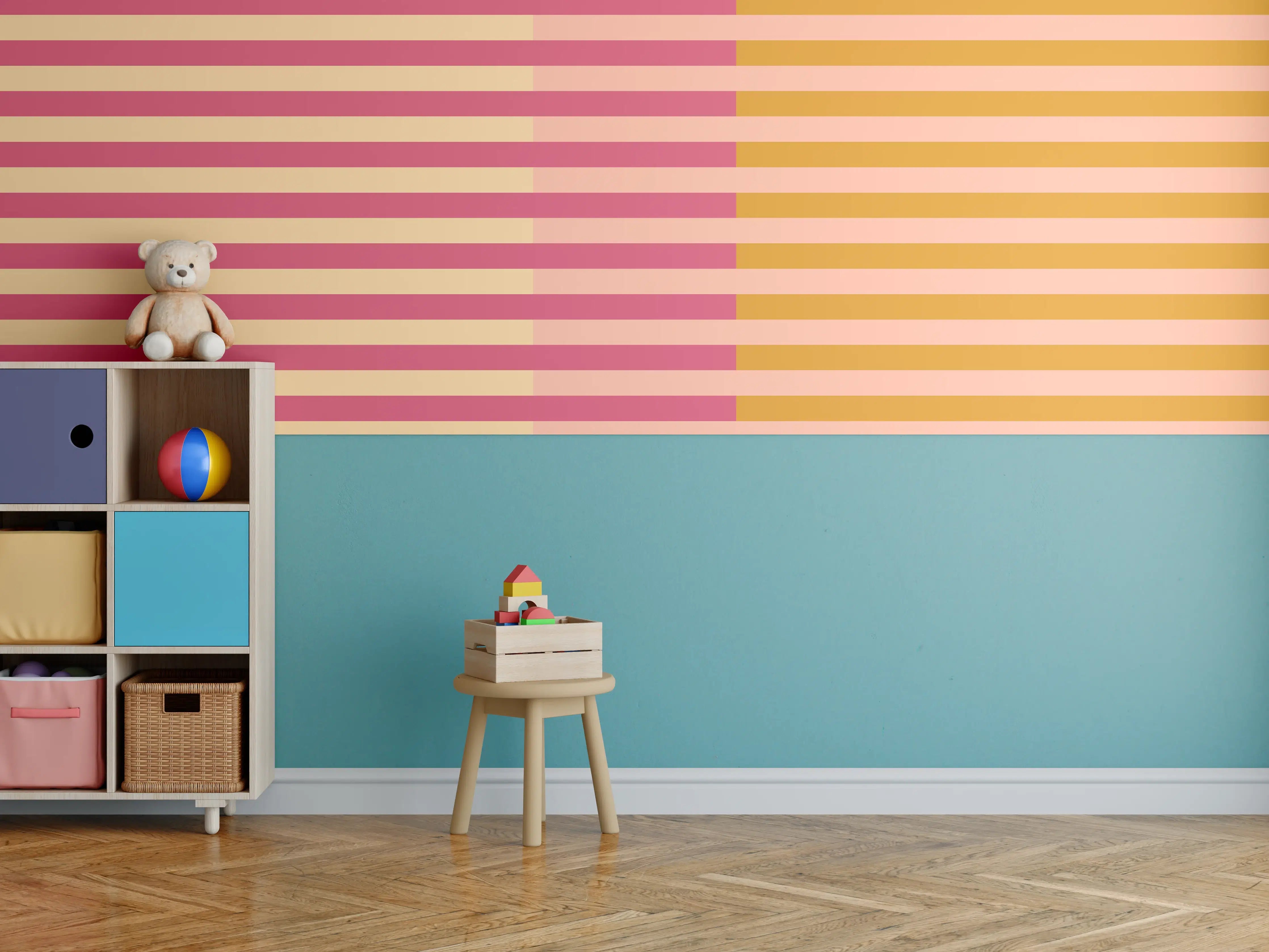 Kinderzimmer Wandgestaltung - The Oranges - Multy Stripes - Cotton Candy