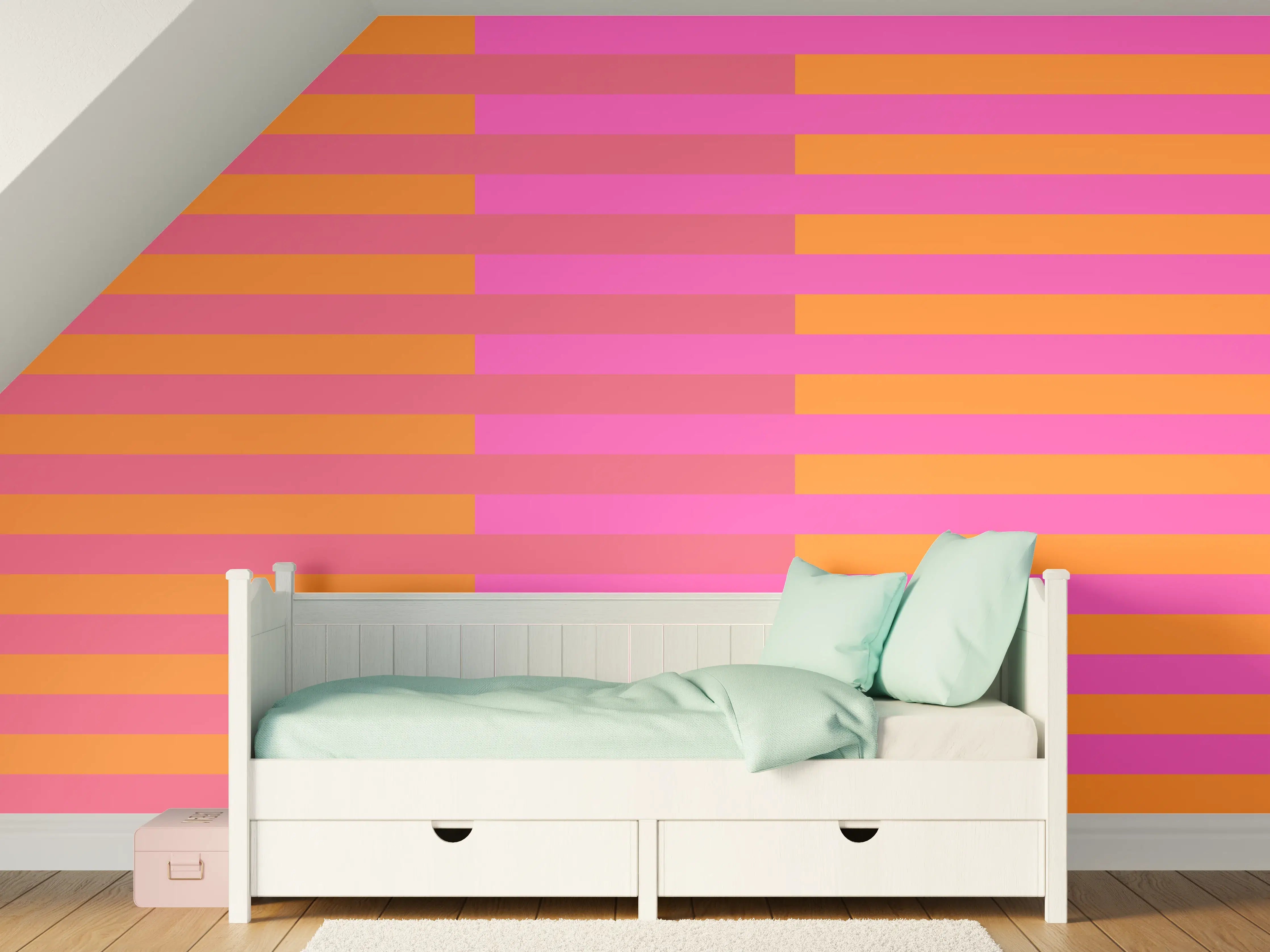 Kinderzimmer Wandgestaltung - The Oranges - Multy Stripes - Fuchsia