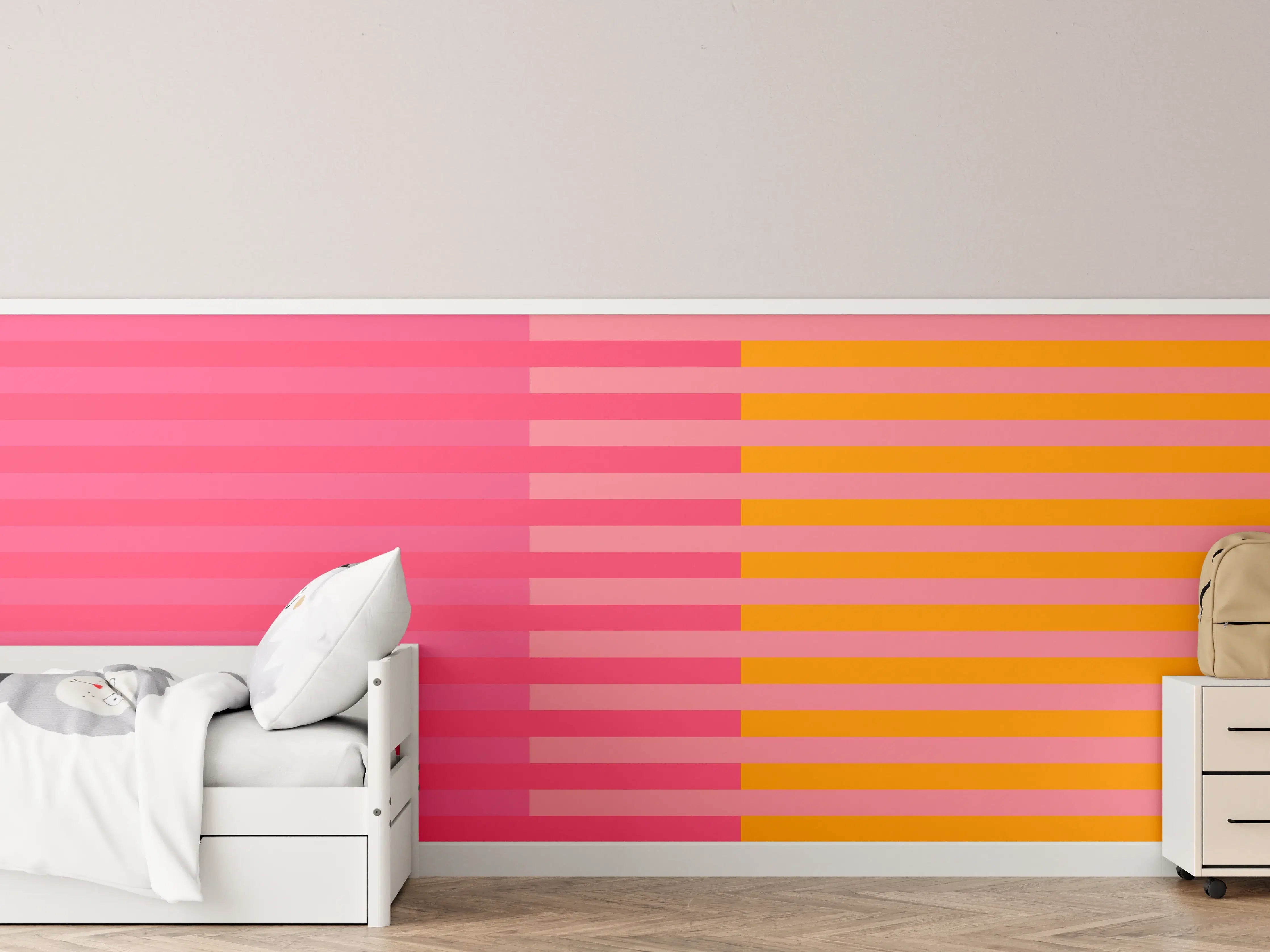 Kinderzimmer Wandgestaltung - The Oranges - Multy Stripes - Raspberry