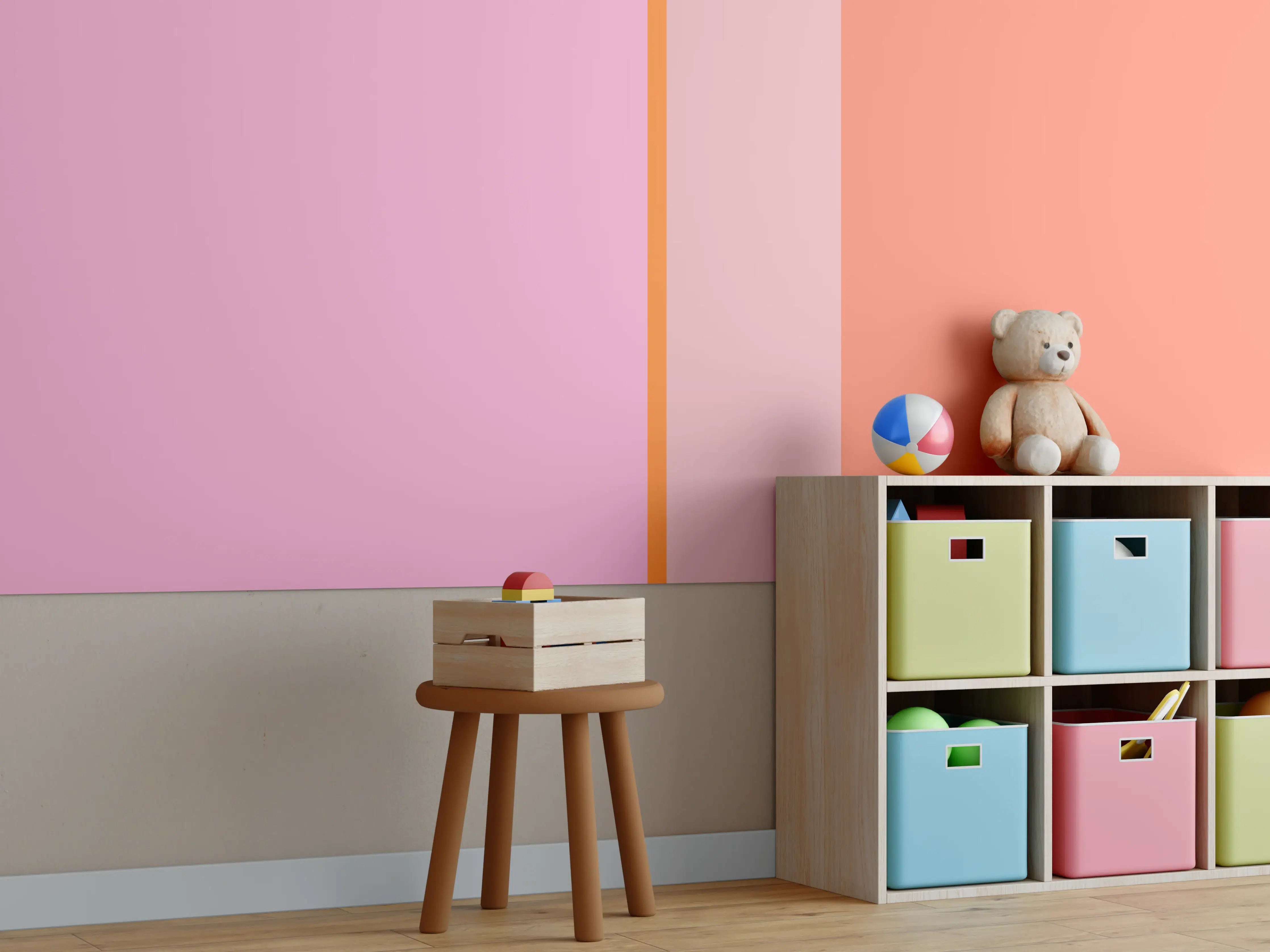 Kinderzimmer Wandgestaltung - The Oranges - Vertical - Coral