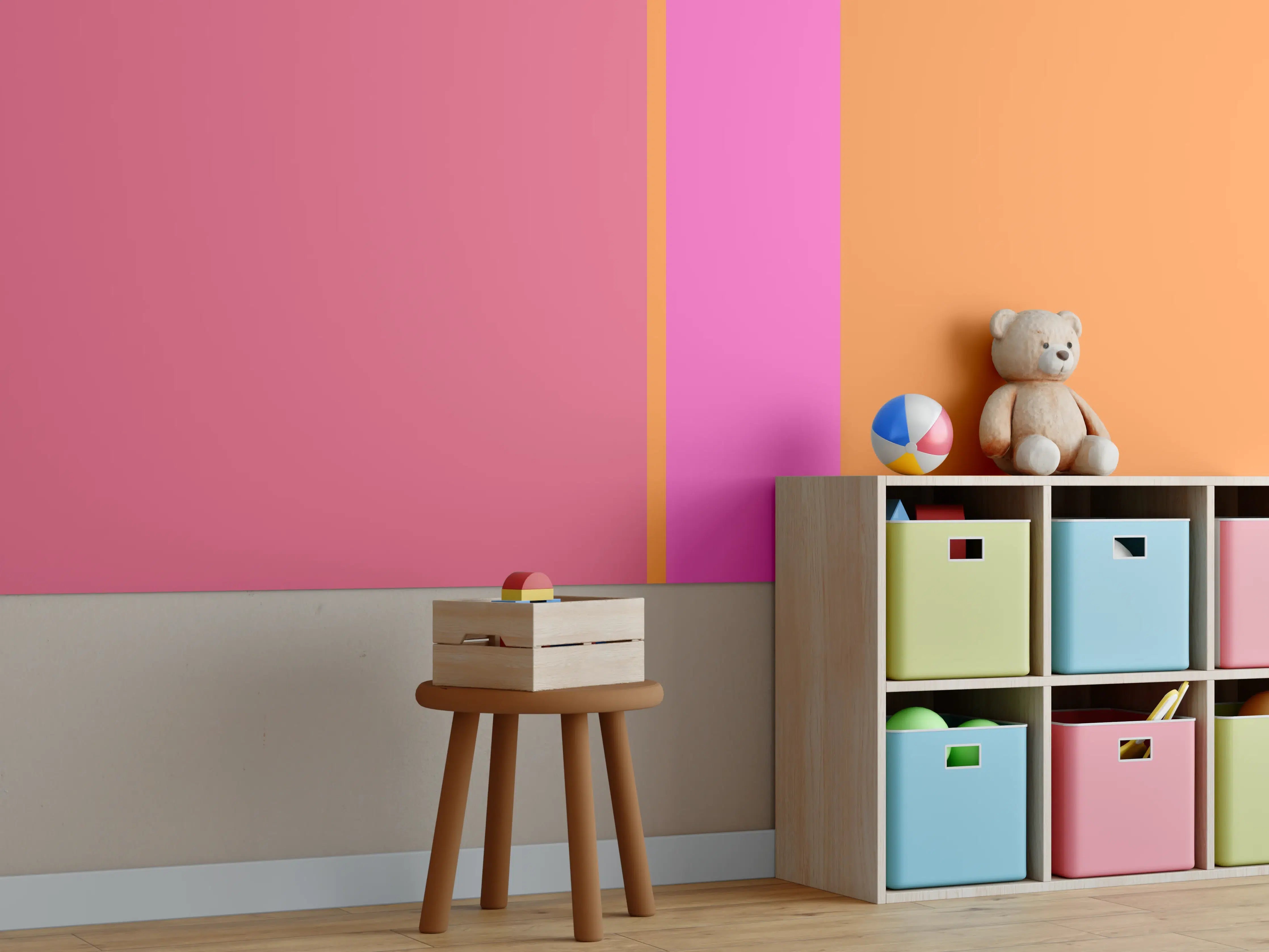 Kinderzimmer Wandgestaltung - The Oranges - Vertical - Fuchsia