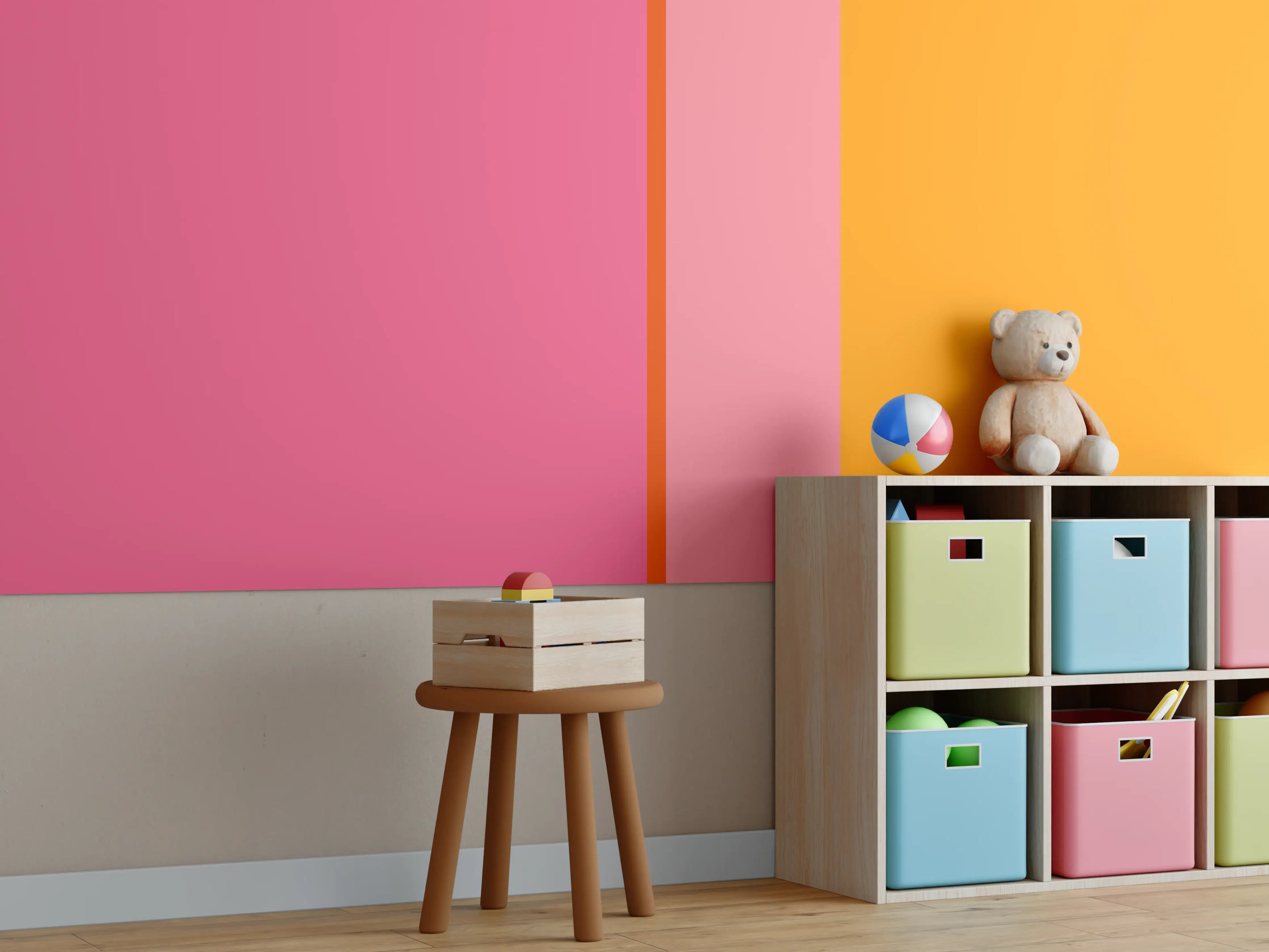 Kinderzimmer Wandgestaltung - The Oranges - Vertical - Raspberry