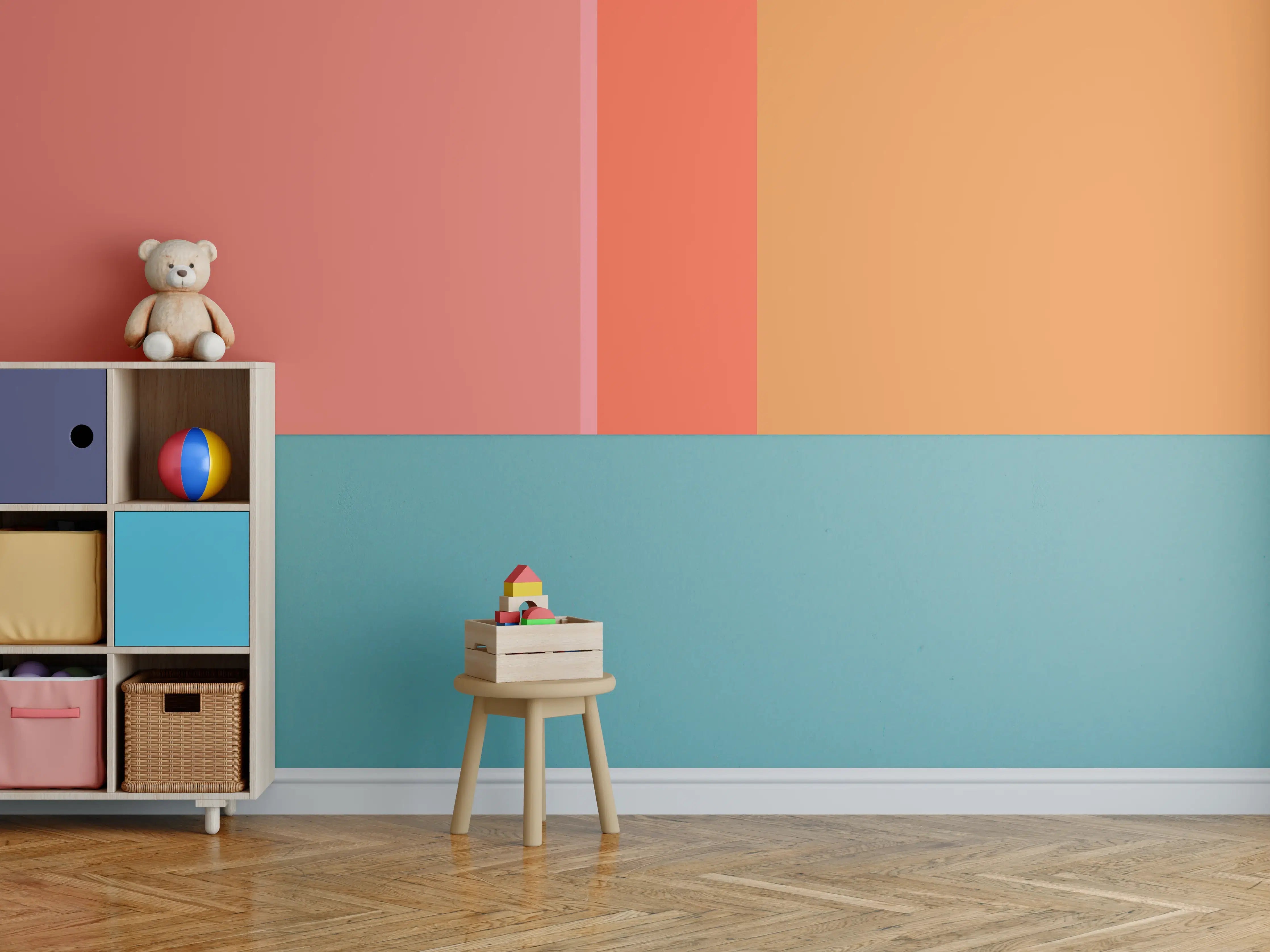 Kinderzimmer Wandgestaltung - The Oranges - Vertical - Salmon