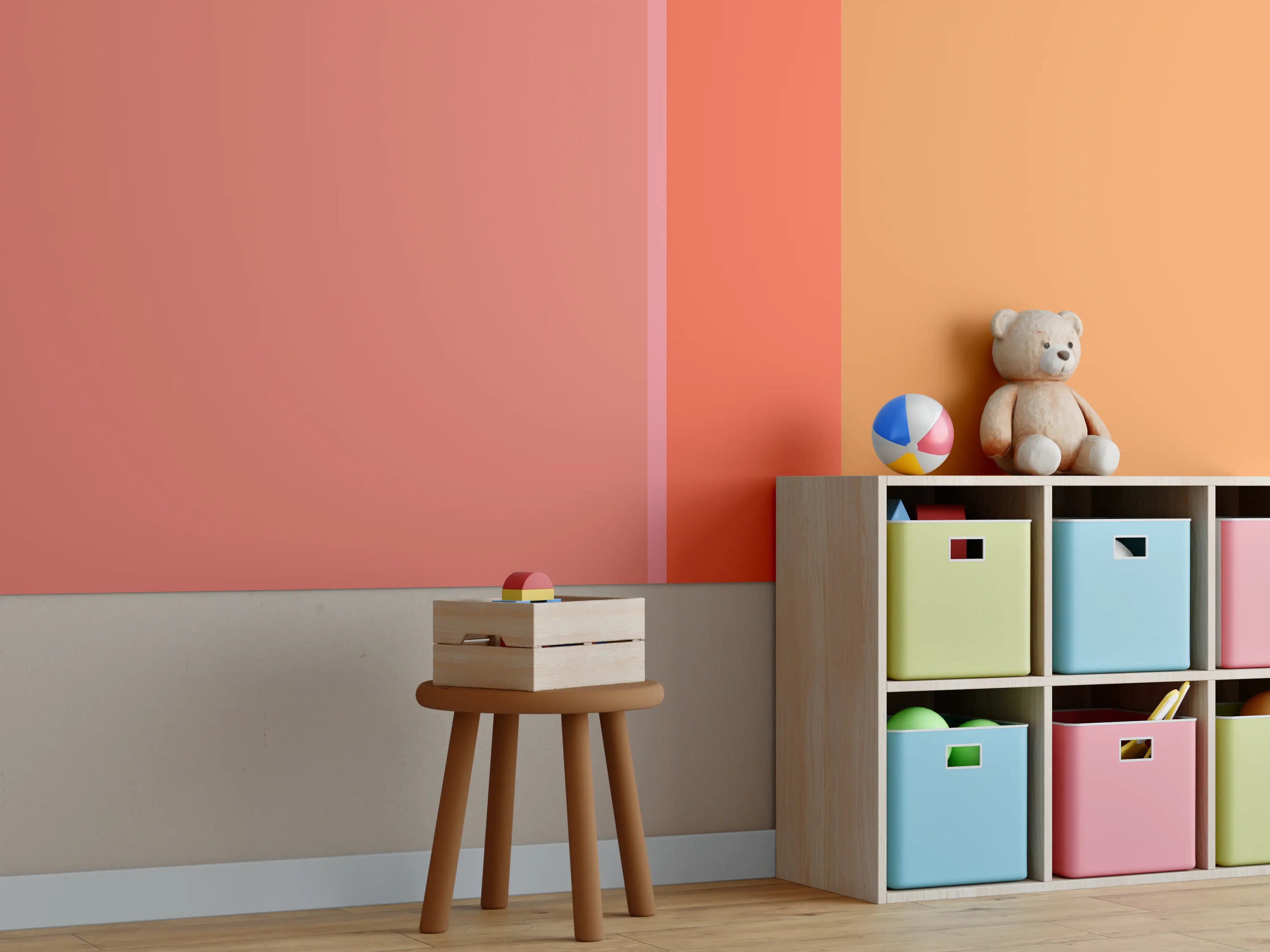 Kinderzimmer Wandgestaltung - The Oranges - Vertical - Salmon
