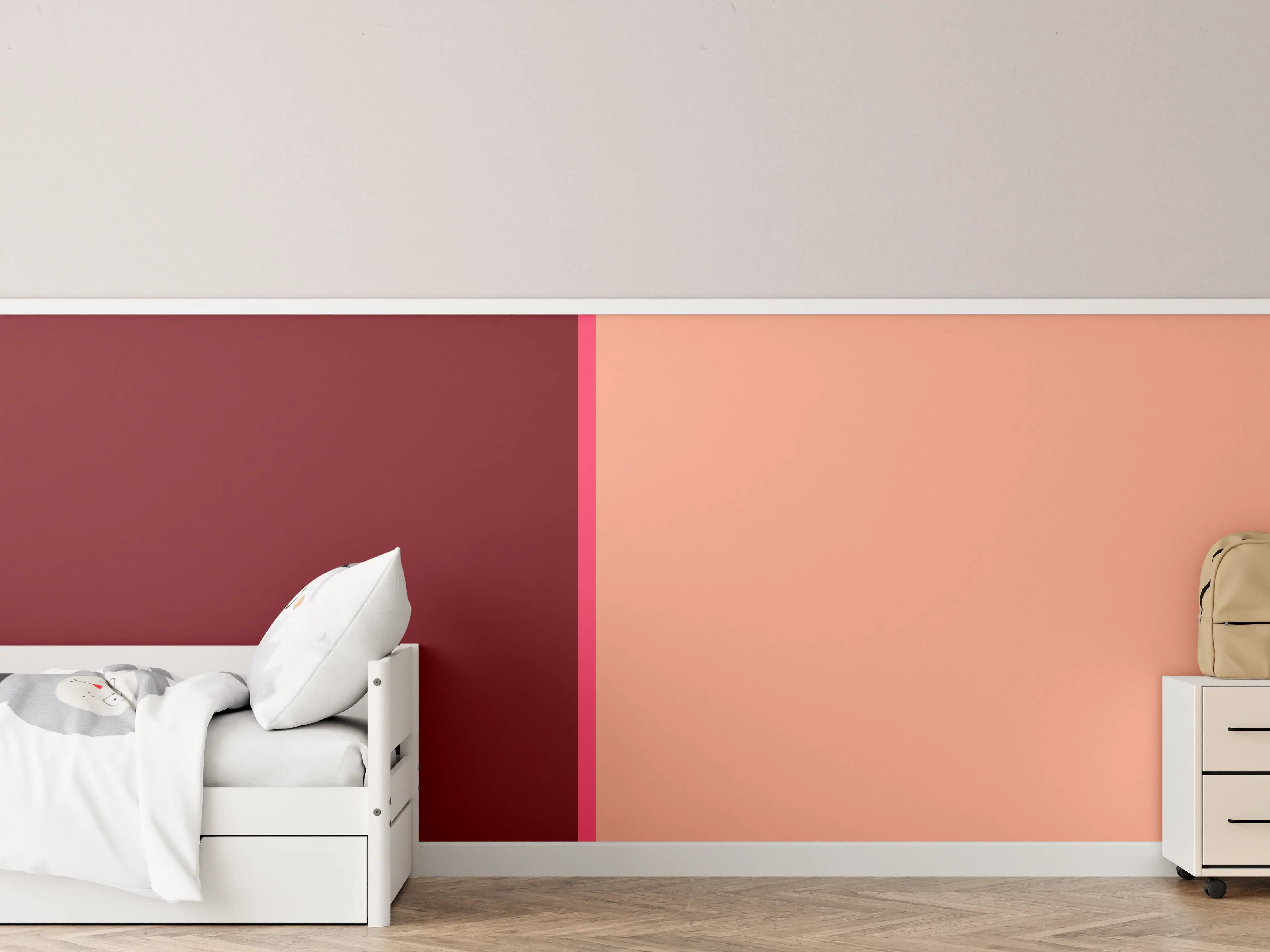 Kinderzimmer Wandgestaltung - The Reds - Easy Vertikal - Cherry