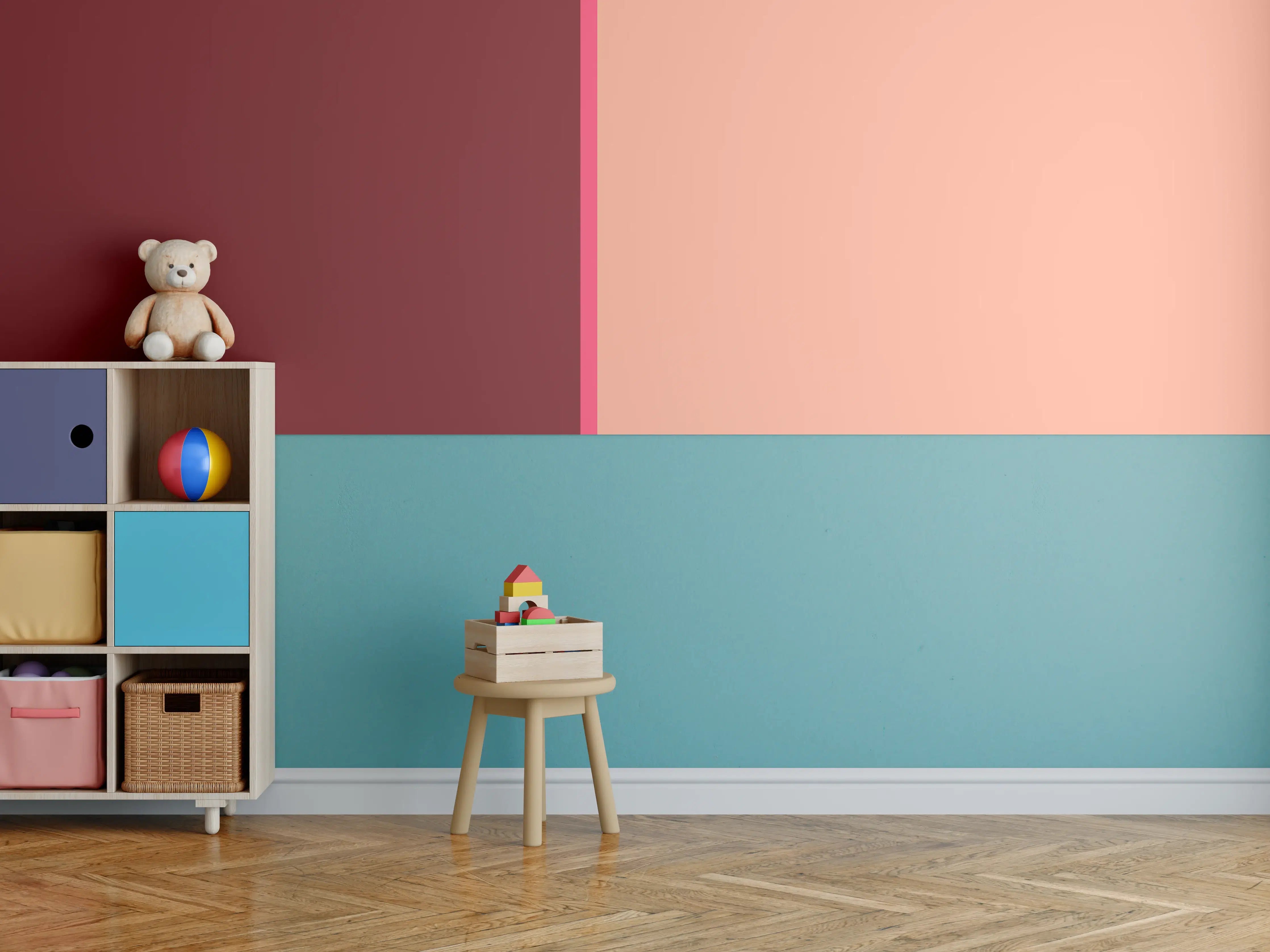 Kinderzimmer Wandgestaltung - The Reds - Easy Vertikal - Cherry