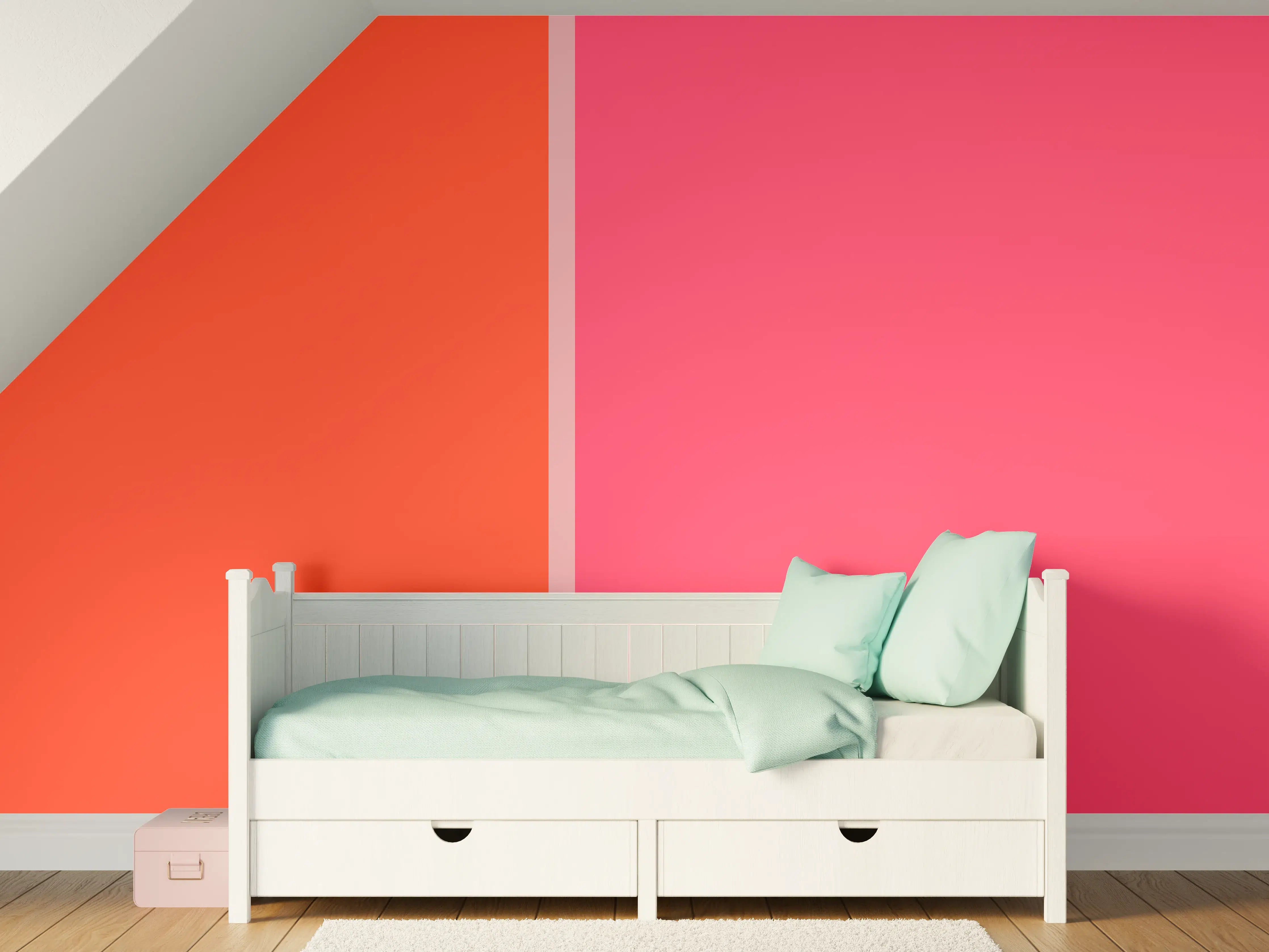 Kinderzimmer Wandgestaltung - The Reds - Easy Vertikal - Strawberry