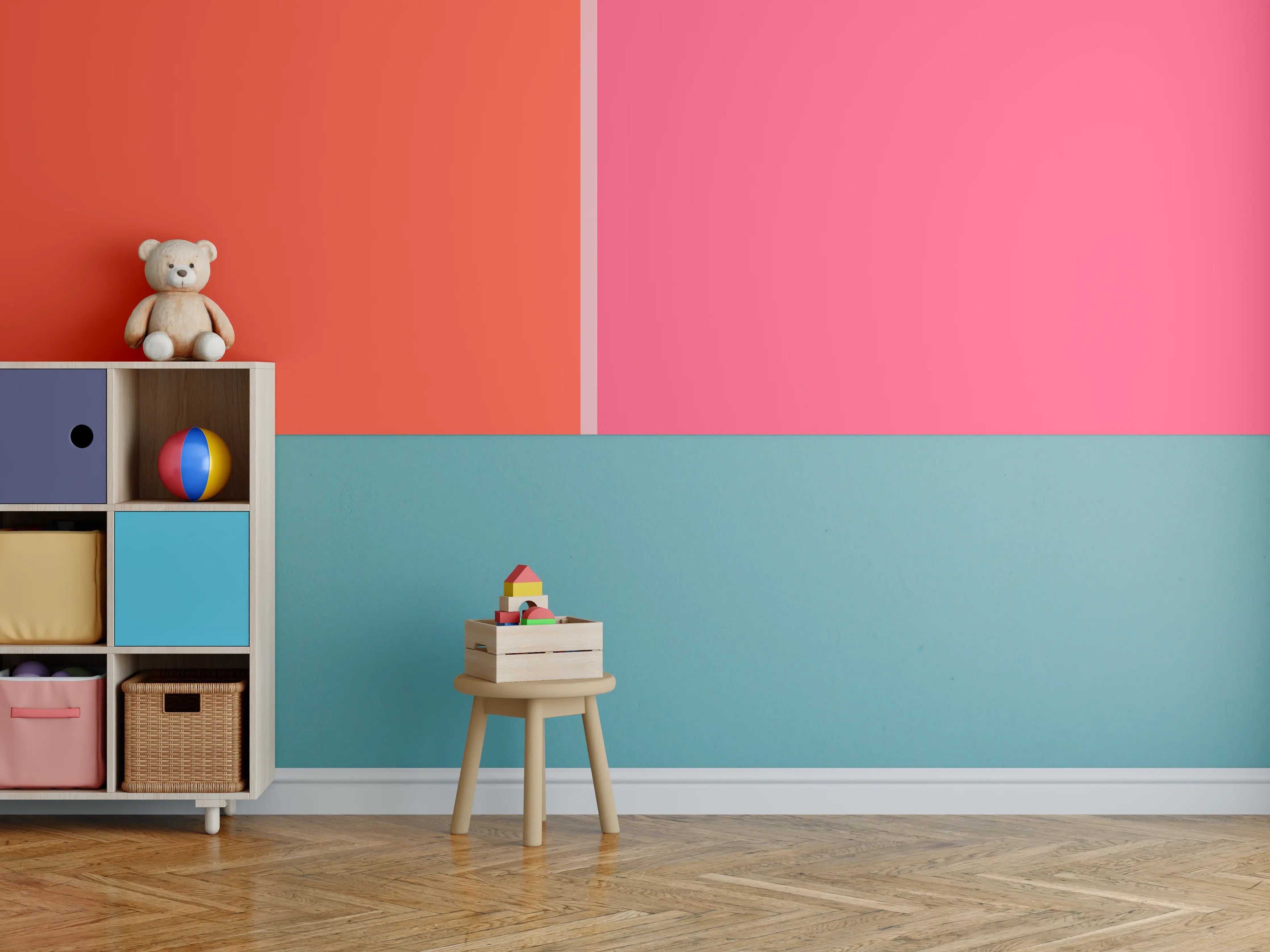 Kinderzimmer Wandgestaltung - The Reds - Easy Vertikal - Strawberry