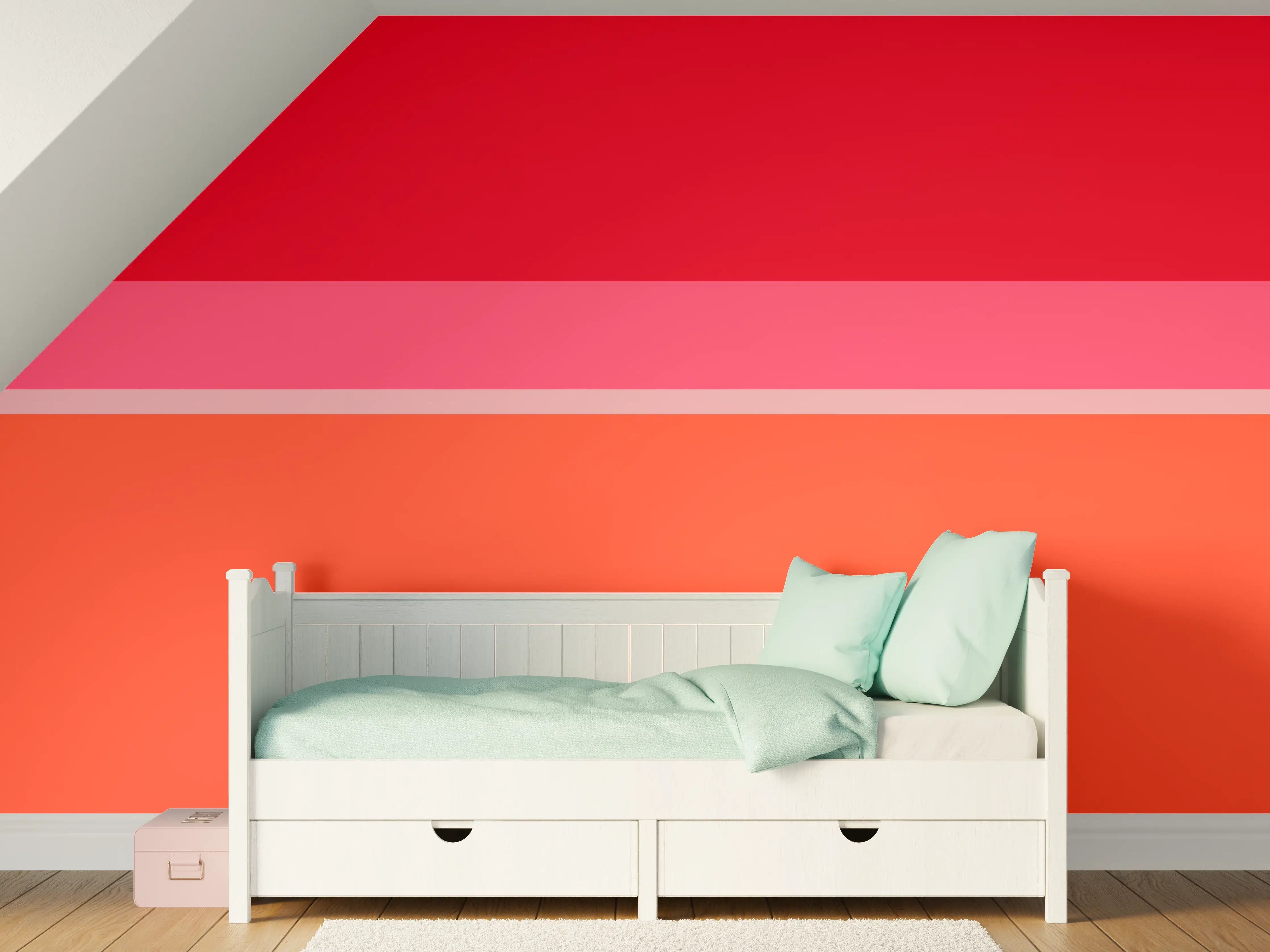 Kinderzimmer Wandgestaltung - The Reds - Horizontal - Strawberry