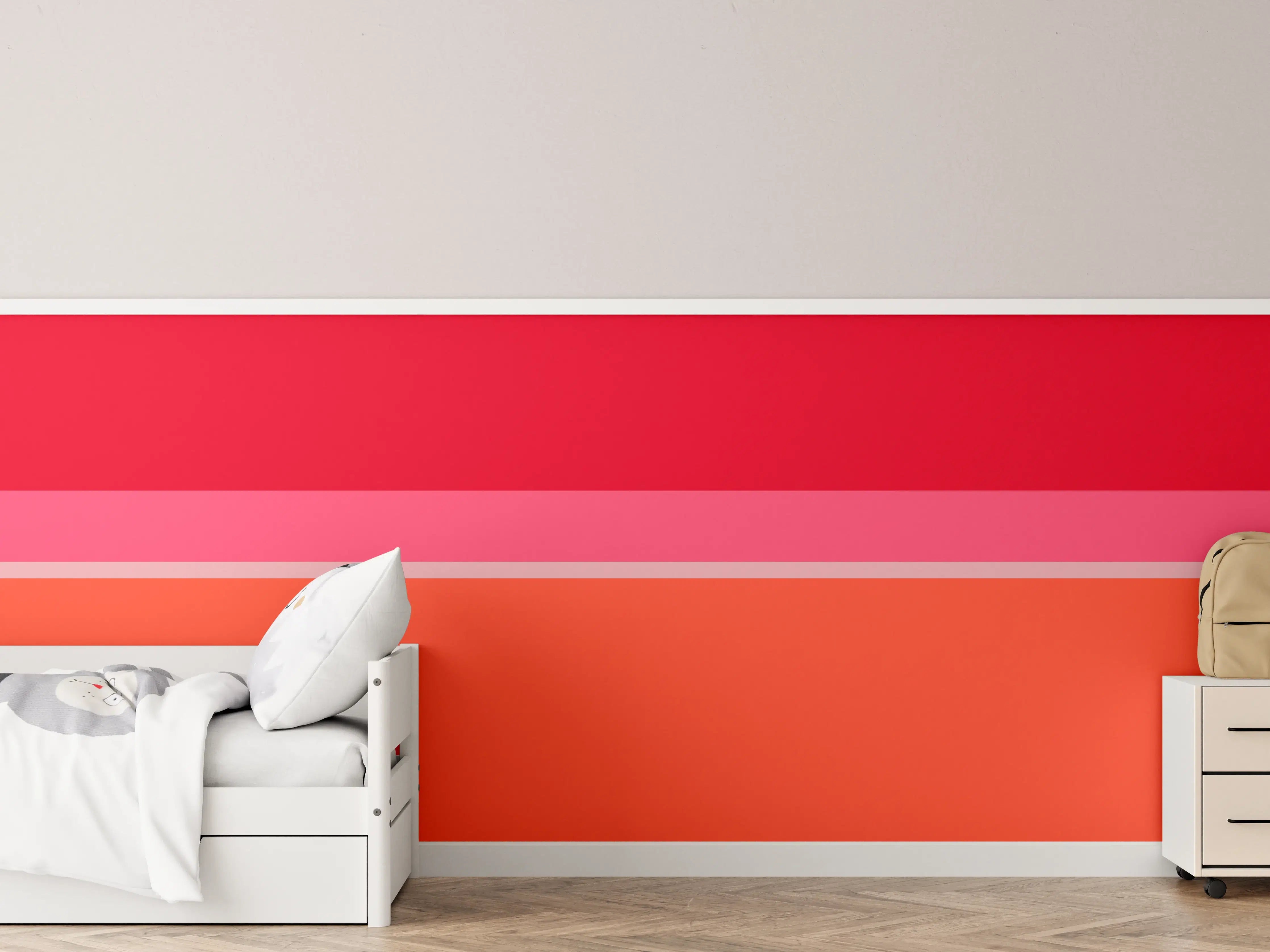 Kinderzimmer Wandgestaltung - The Reds - Horizontal - Strawberry