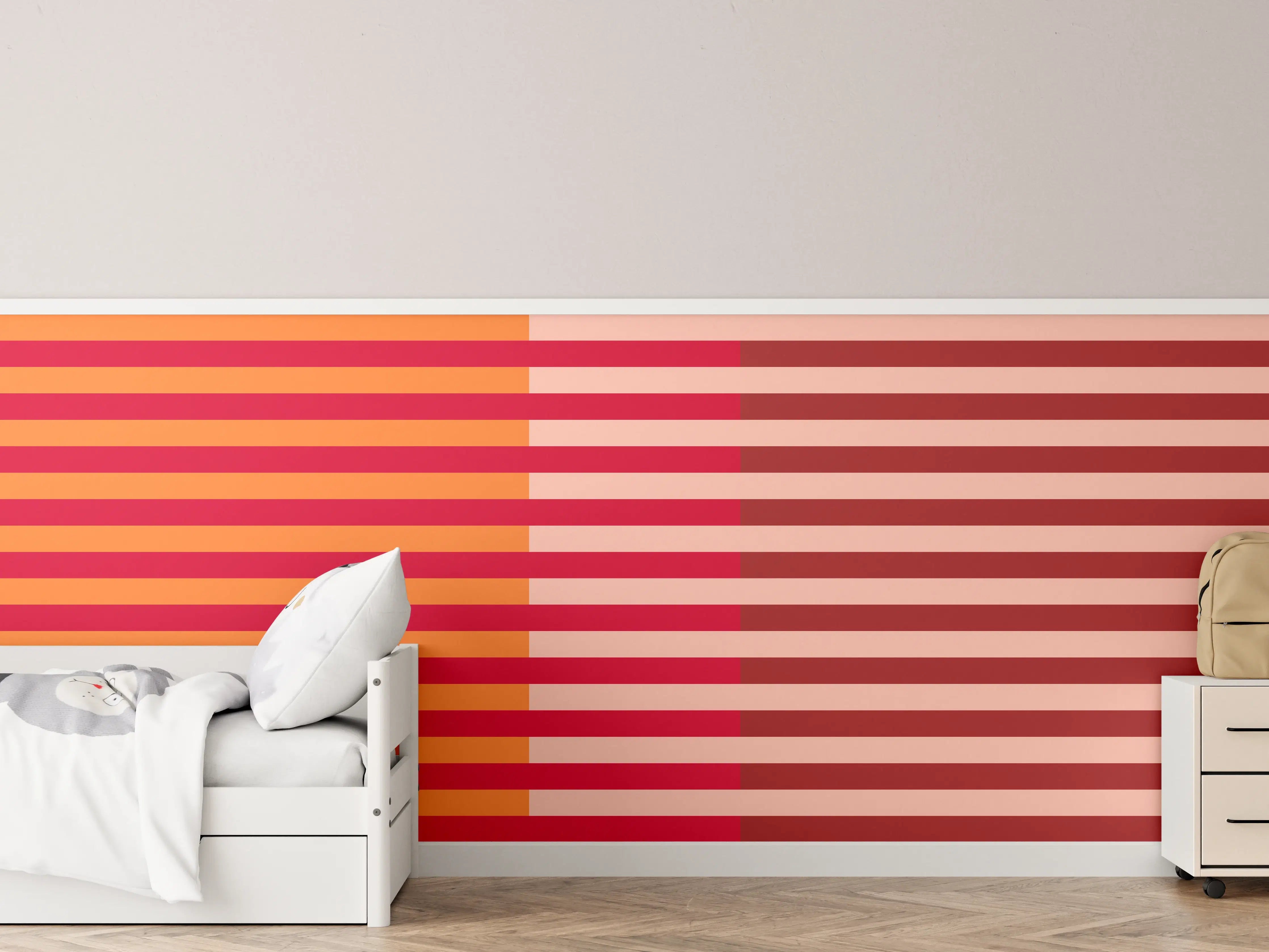 Kinderzimmer Wandgestaltung - The Reds - Multy Stripes - Sangria