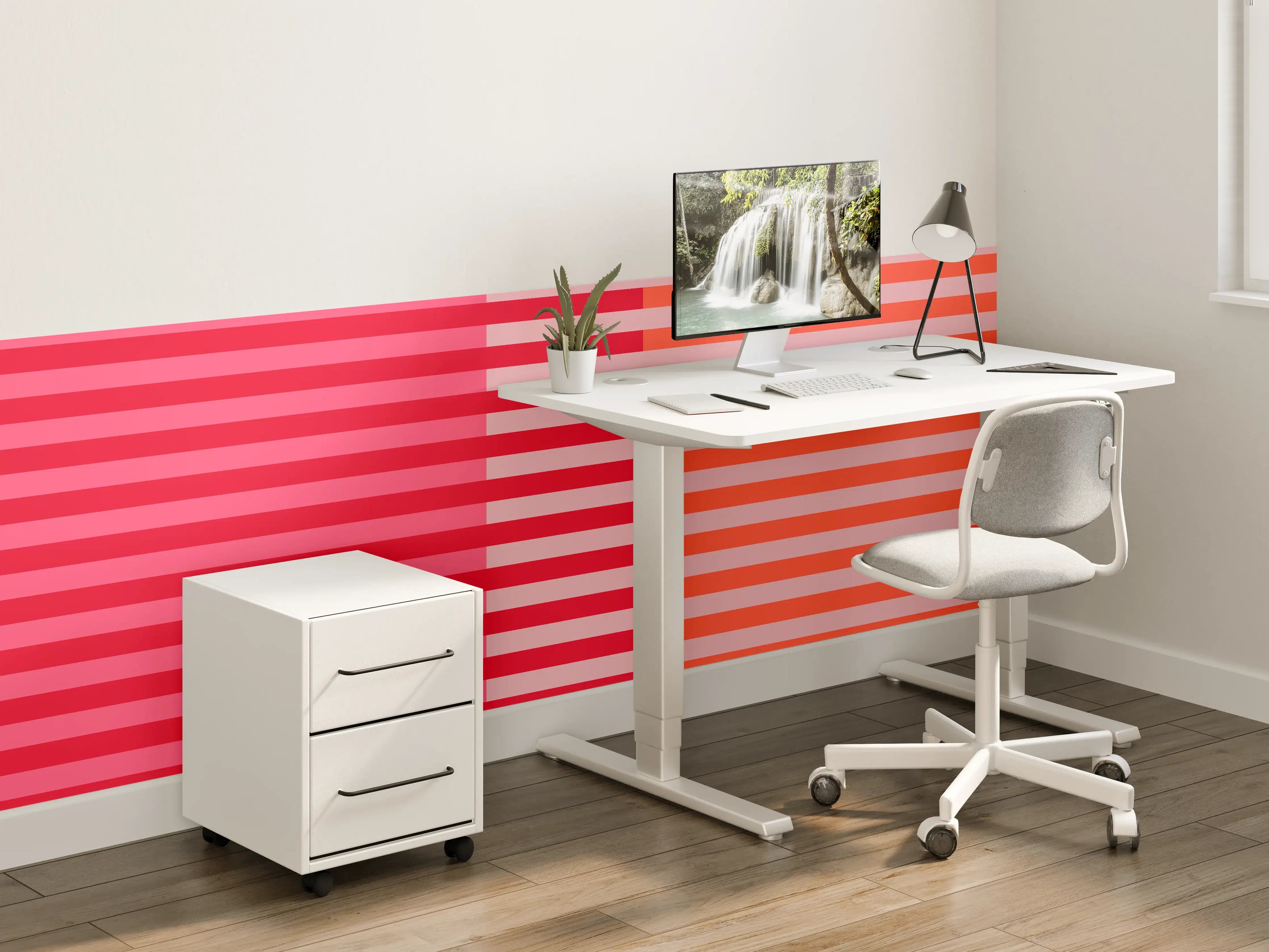 Kinderzimmer Wandgestaltung - The Reds - Multy Stripes - Strawberry