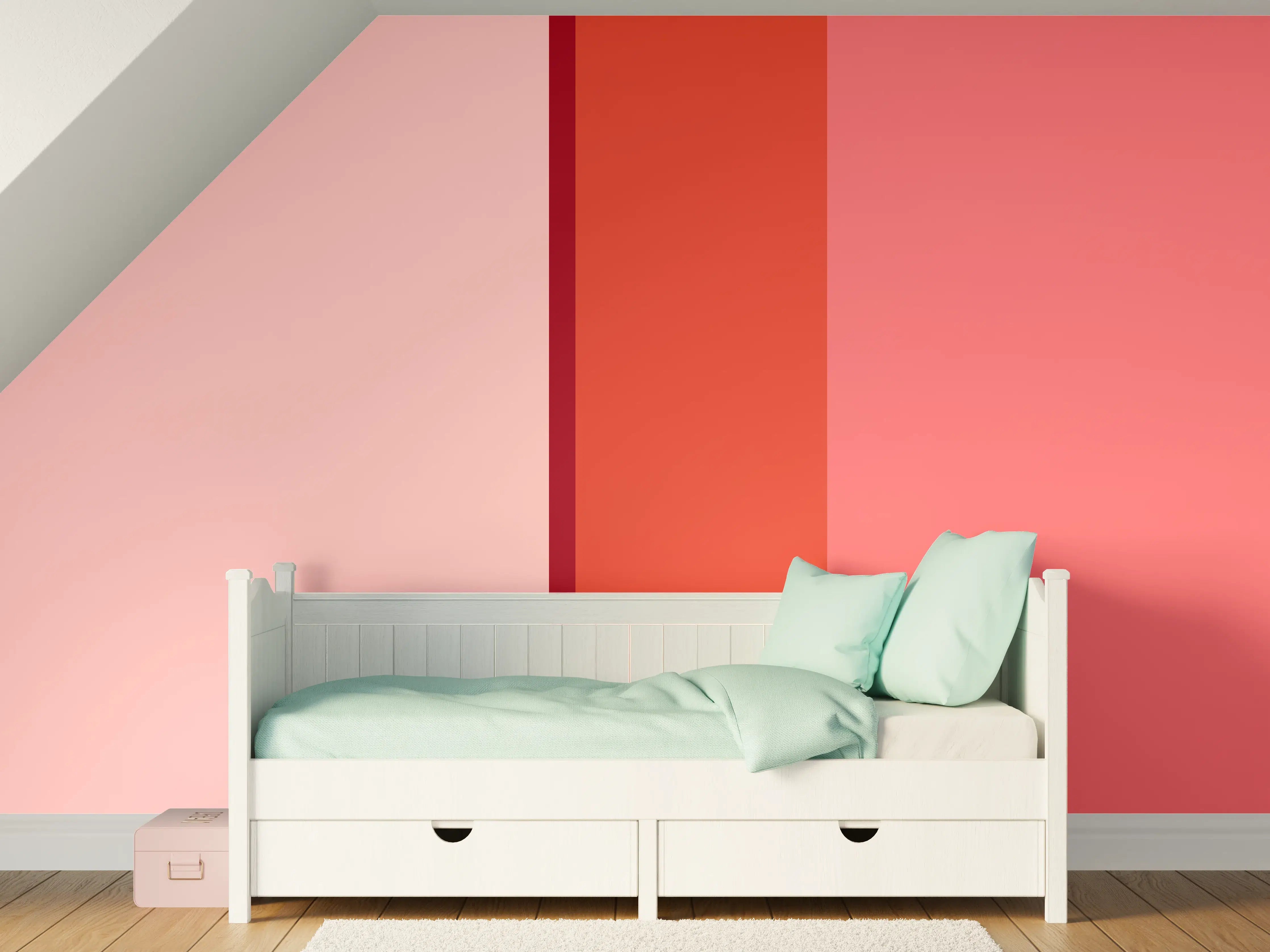 Kinderzimmer Wandgestaltung - The Reds - Vertical - Tomato